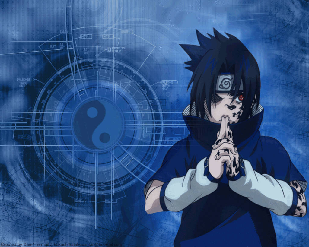 Hình nền giải phóng Âm Dương của Sasuke Uchiha trẻ.