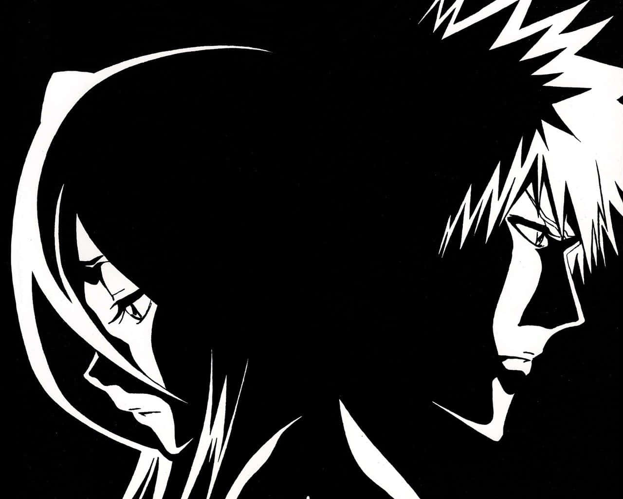 Cảnh Anime Đen Trắng Hình nền