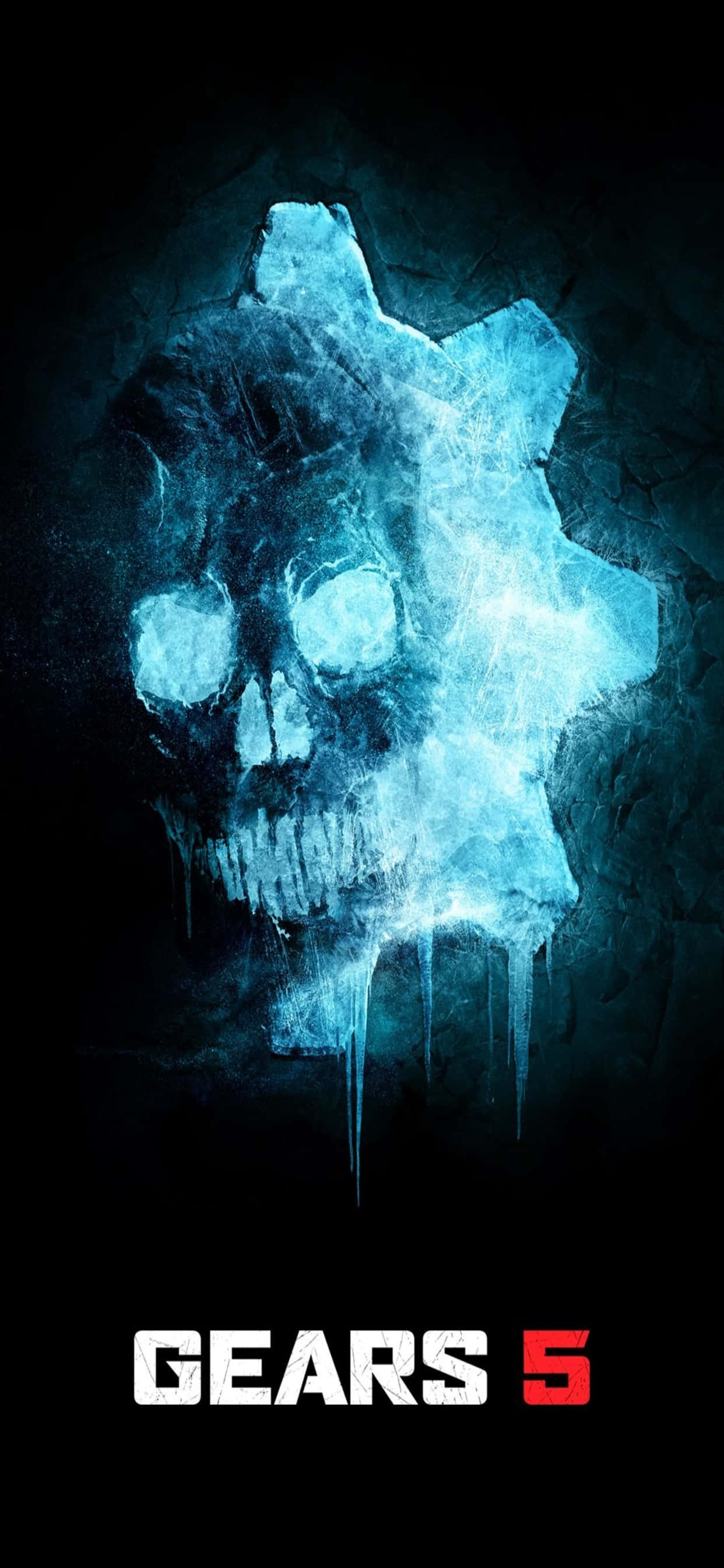 Cảnh chơi game Gears of War 5 gay cấn trên màn hình iPhone XS Max Hình nền