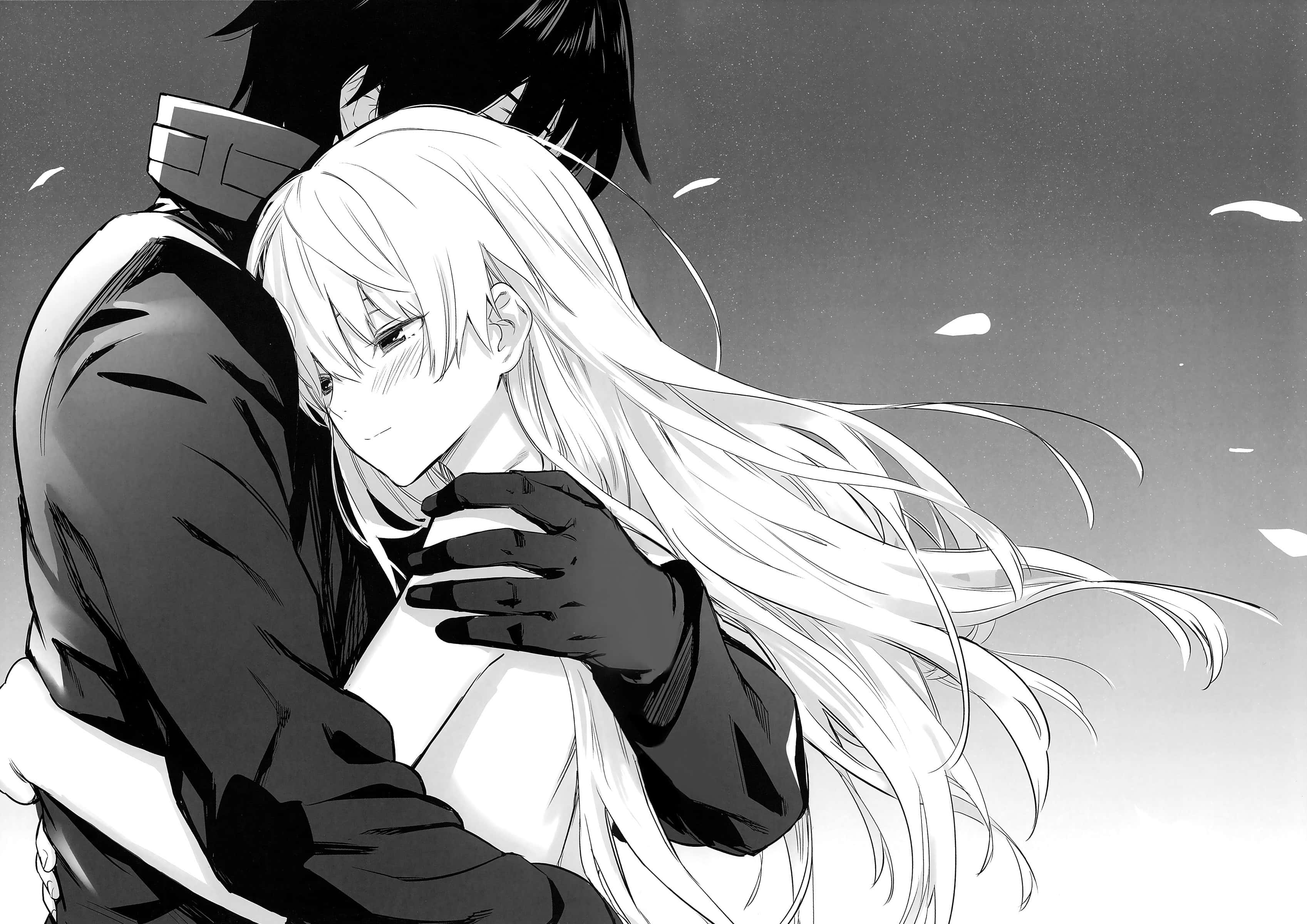 Cặp Ảnh Đại Diện Anime Trắng Đen Hình nền