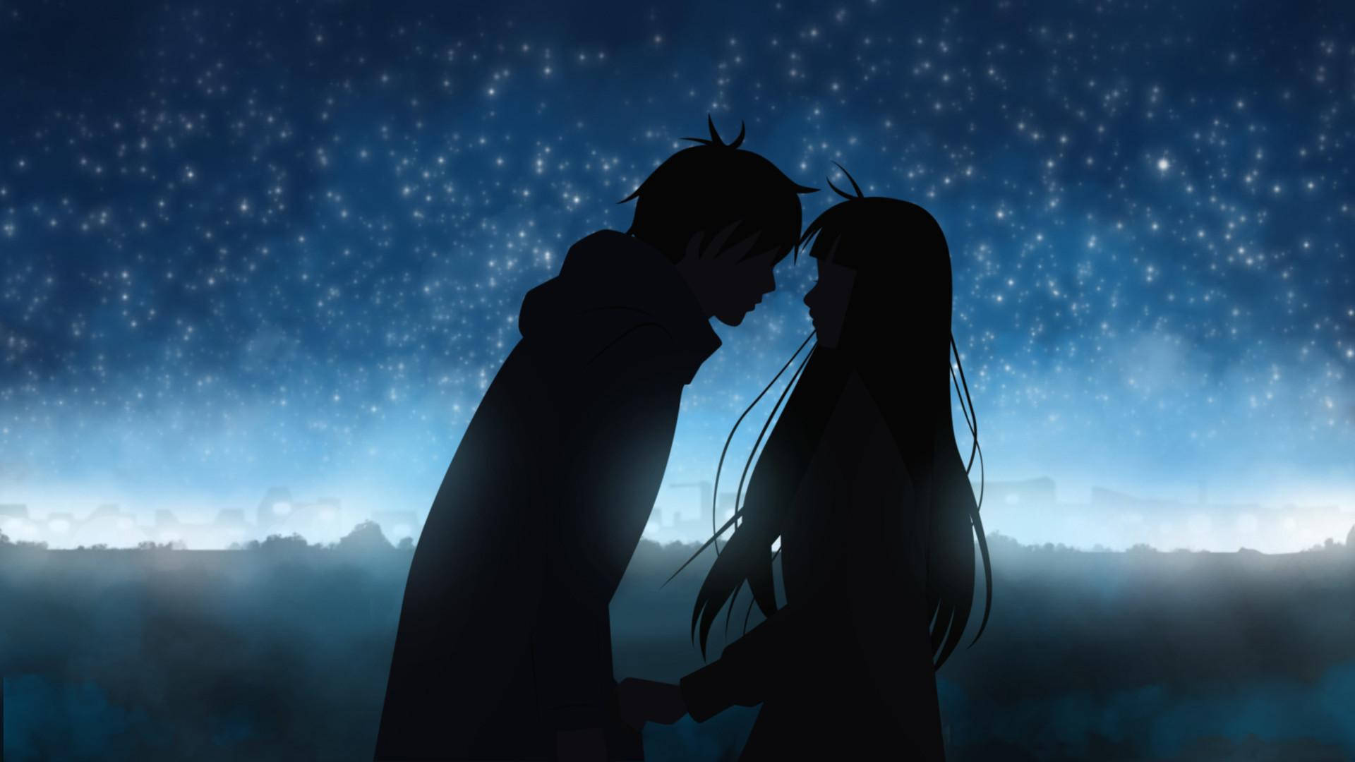 Cặp đôi anime đen Hình nền