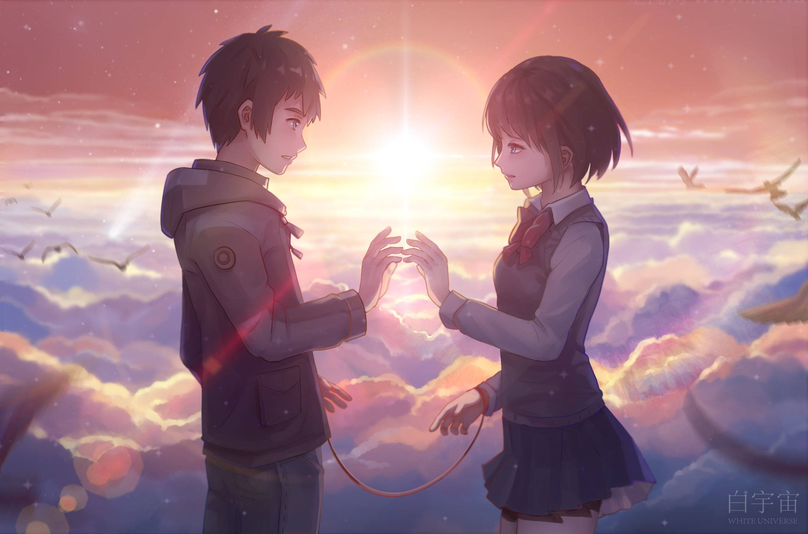 Cặp Đôi Anime Your Name Hình nền