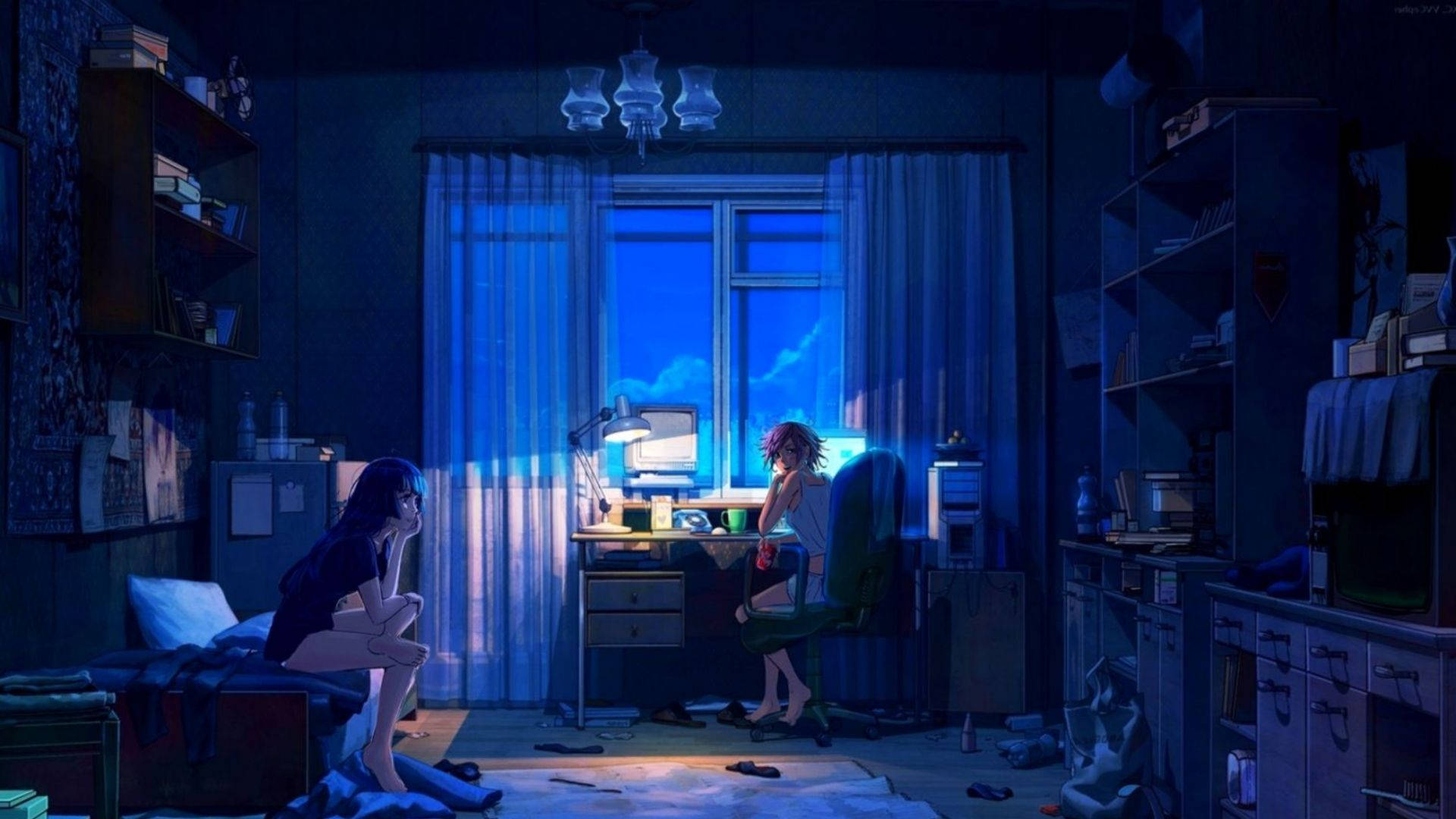 Cặp đôi trong phòng anime Hình nền