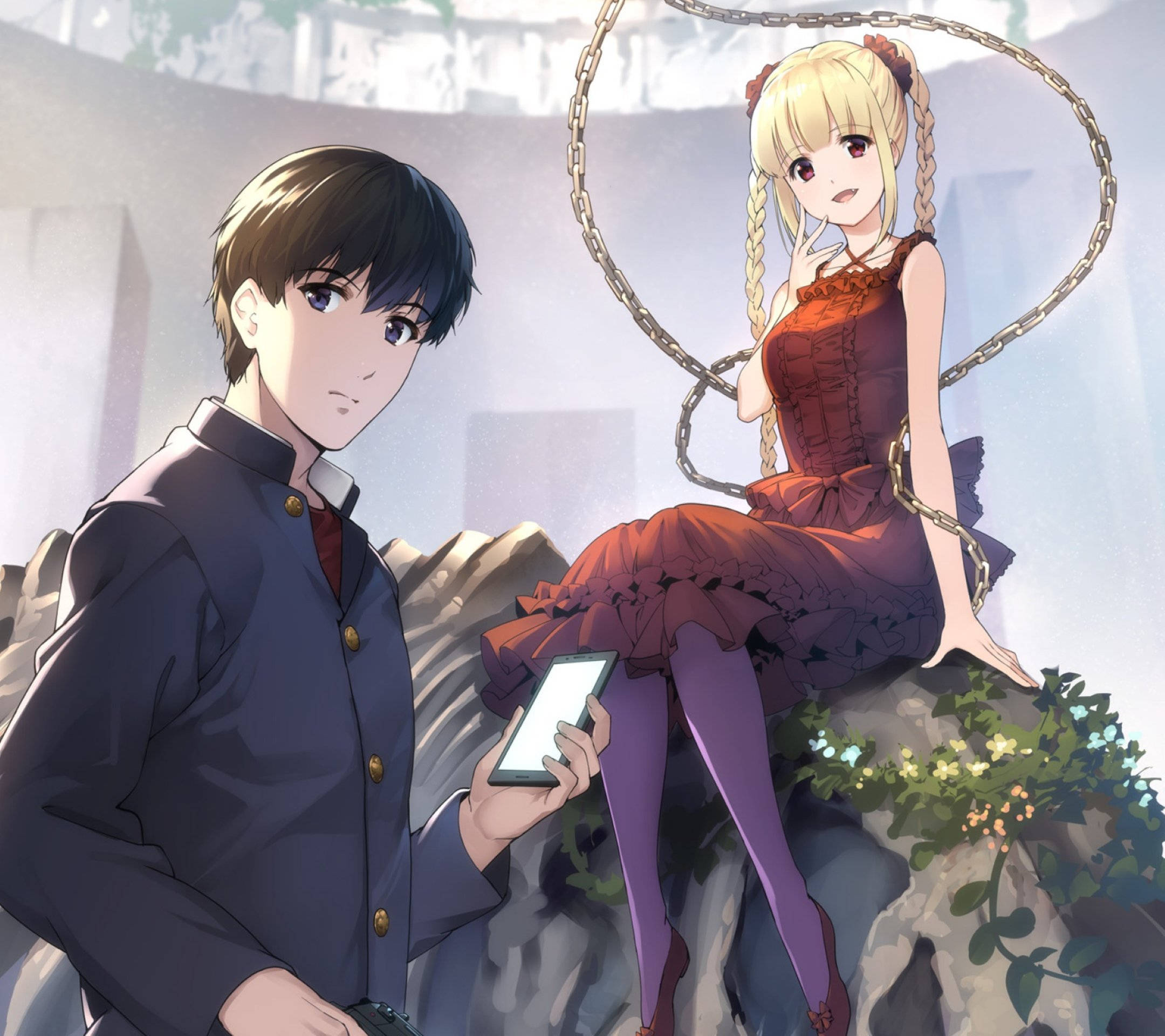 Cặp đôi anime Darwin's Game Hình nền