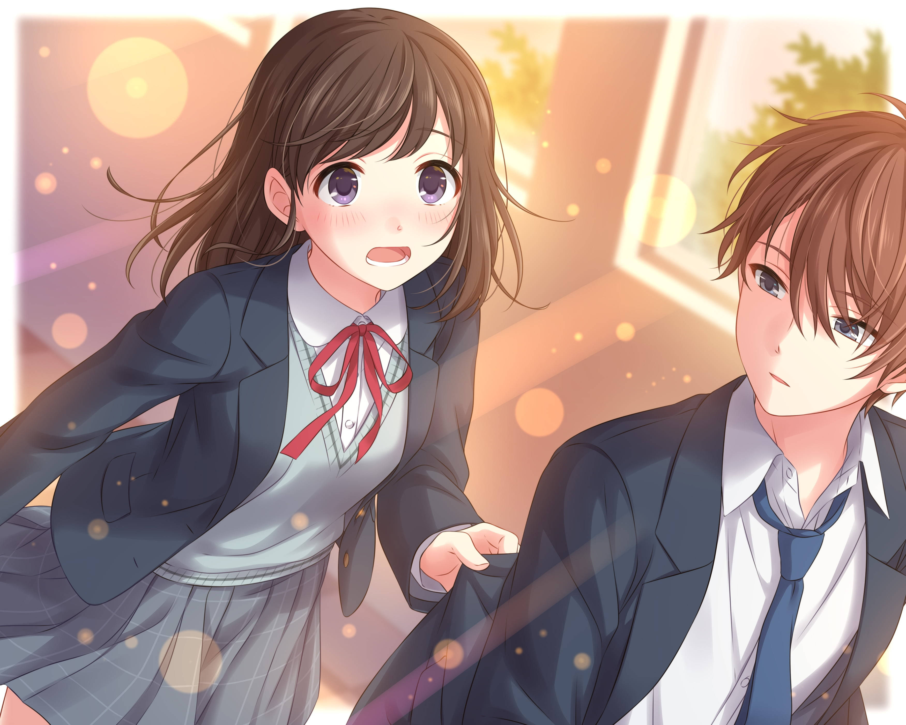 Cặp đôi anime thẩm mỹ trung học Hình nền