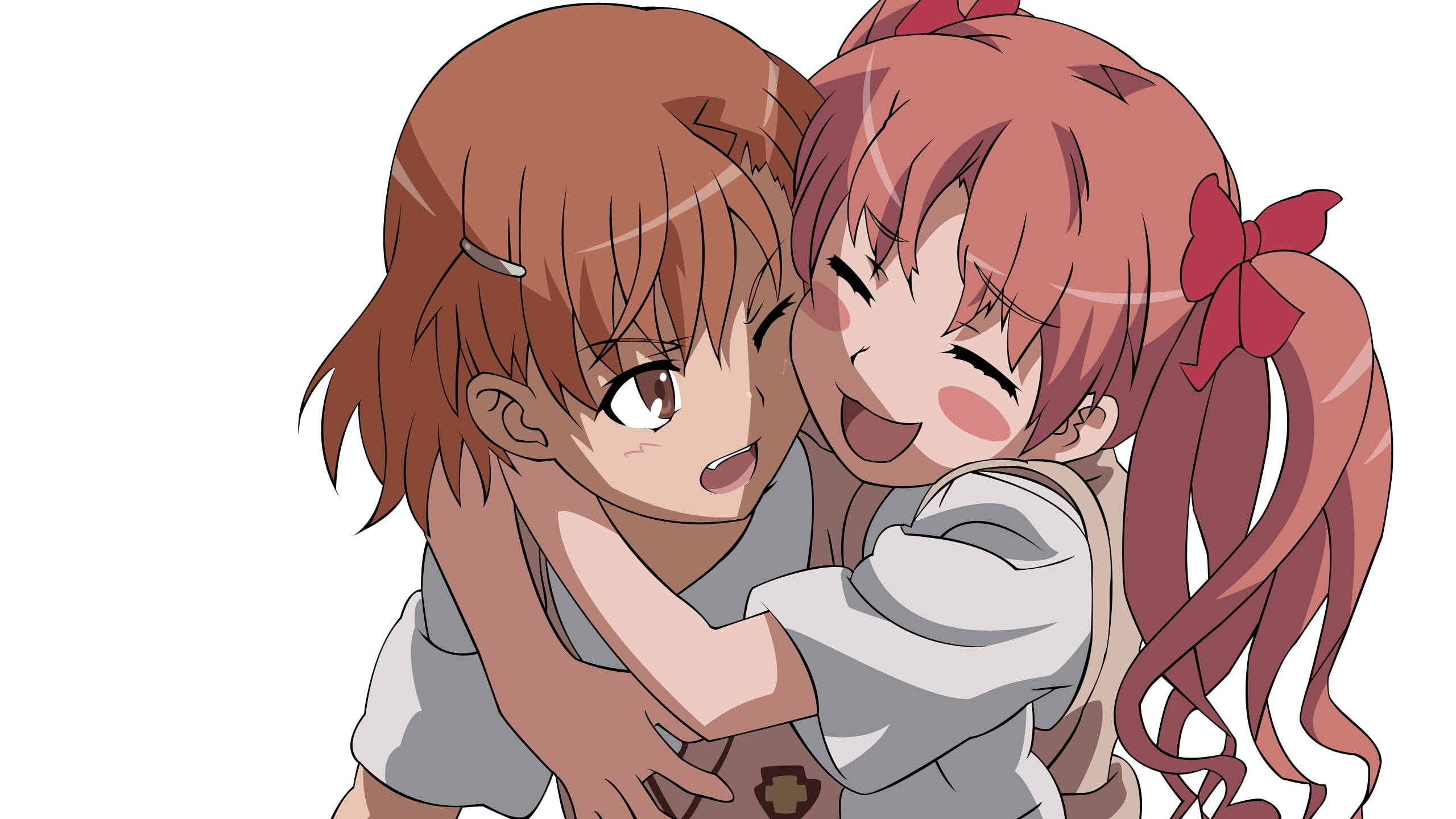 Cặp đôi tuổi teen ôm nhau trong anime Hình nền
