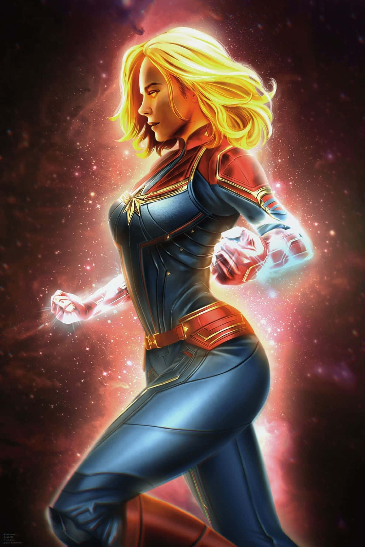 Captain Marvel Carol Danvers, nữ anh hùng với sức mạnh siêu phàm và khả năng bay Hình nền