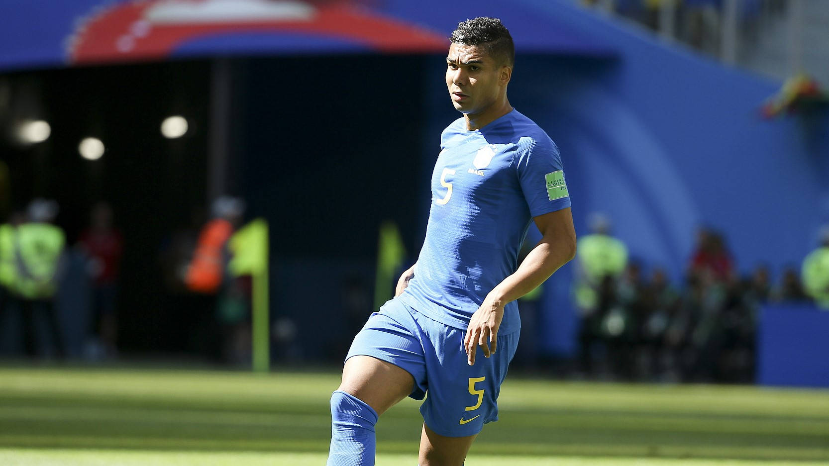 Carlos Casimiro Brazil Áo Xanh Thi Đấu Hình nền