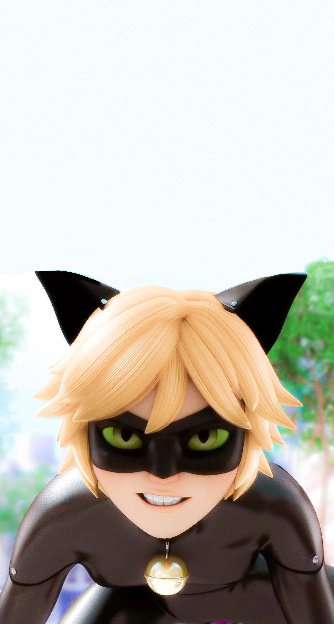 Cat Noir Ánh Mắt Dữ Dội Hình nền