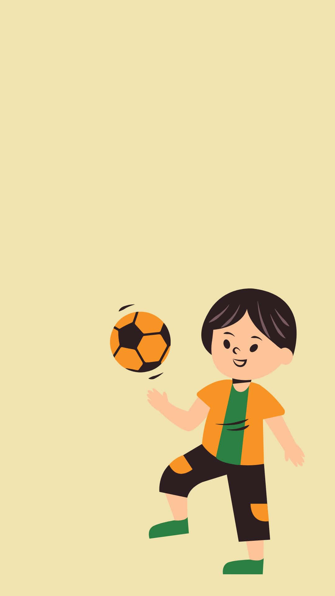Cậu Bé Đẹp Trai Hoạt Hình Đá Bóng Hình nền