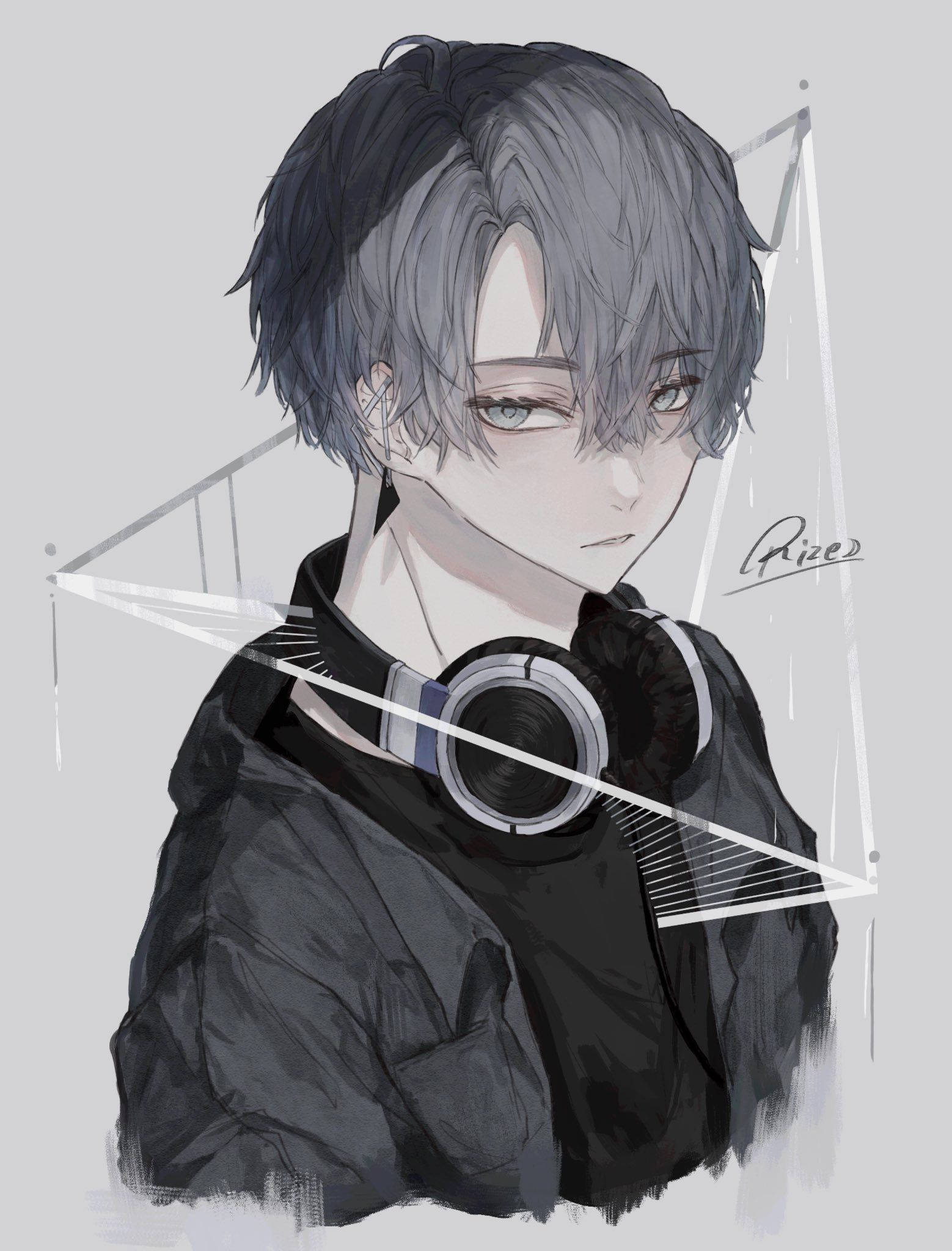 Cậu Bé Đeo Tai Nghe Ảnh Đại Diện Anime Cá Tính Hình nền