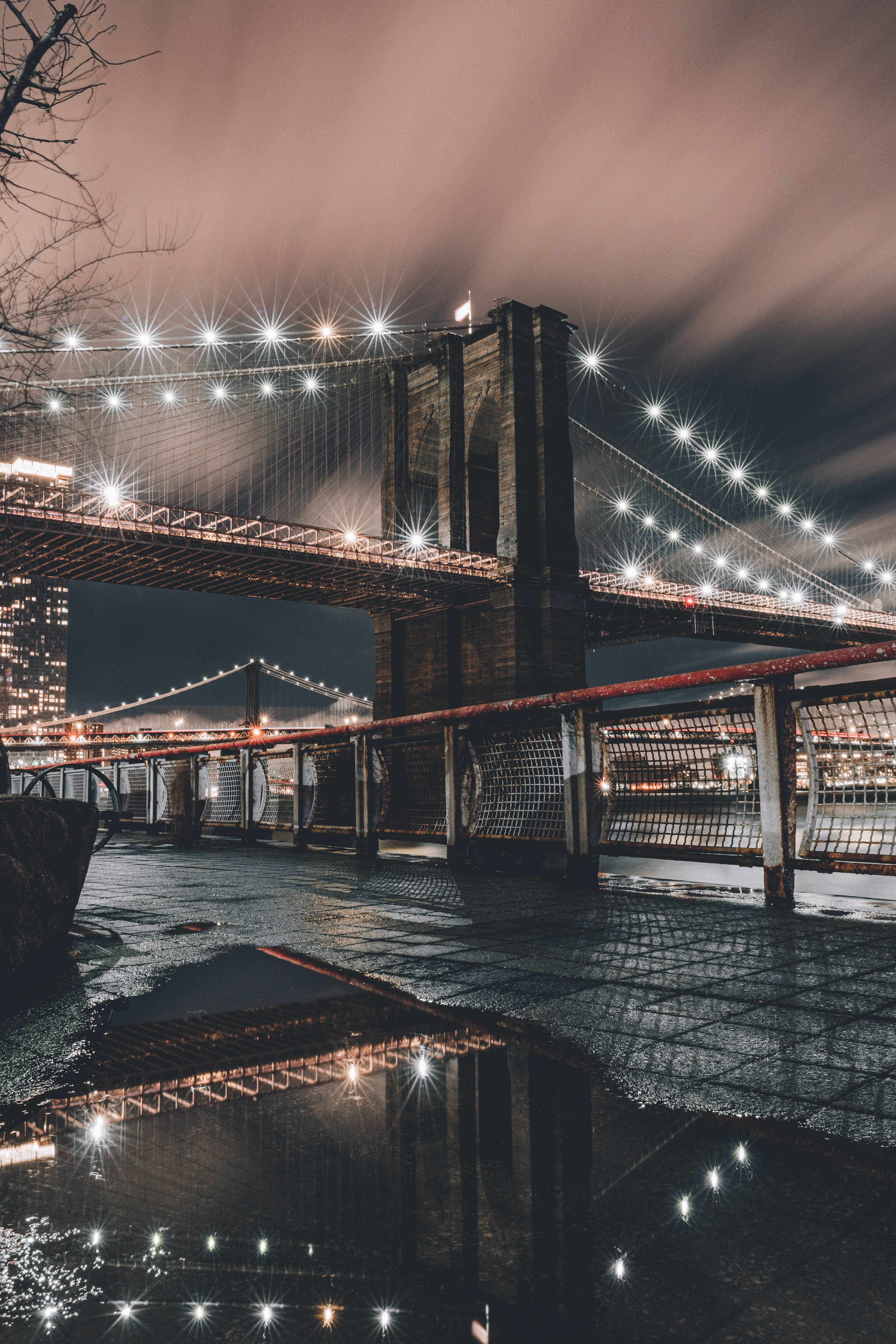 Cầu Brooklyn New York Về Đêm iPhone Hình nền