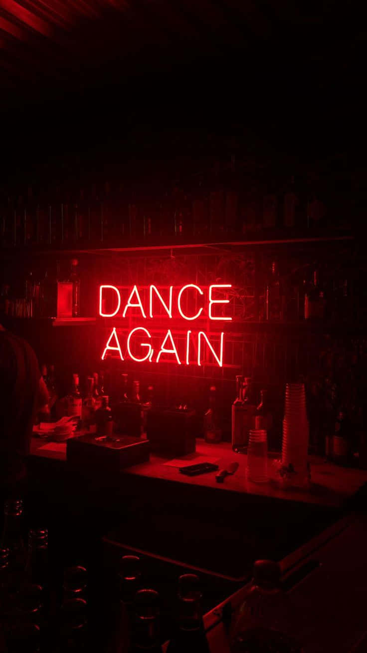 Câu trích dẫn đèn neon truyền cảm hứng trên nền tối Hình nền