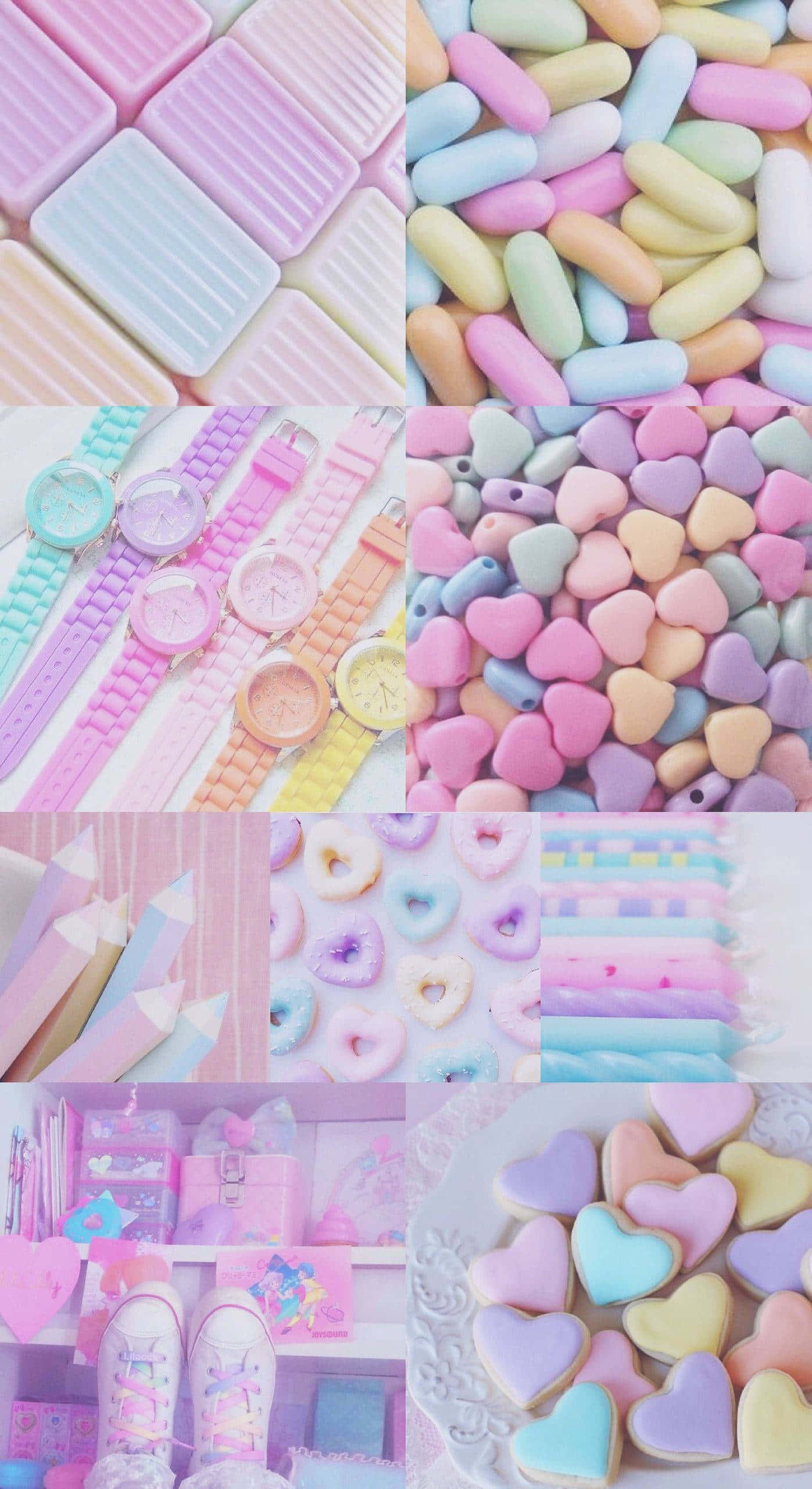 Cầu vồng rực rỡ sắc màu pastel Hình nền