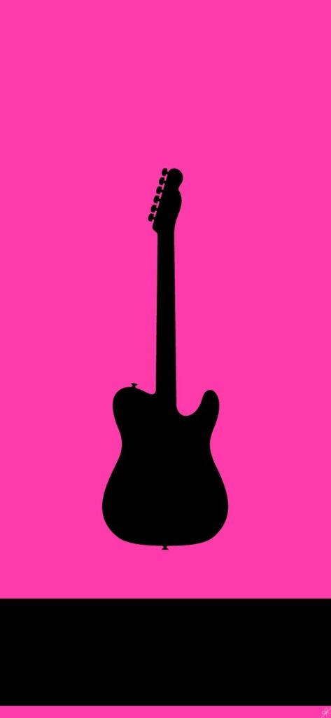 Cây đàn guitar thẩm mỹ màu hồng nóng Hình nền