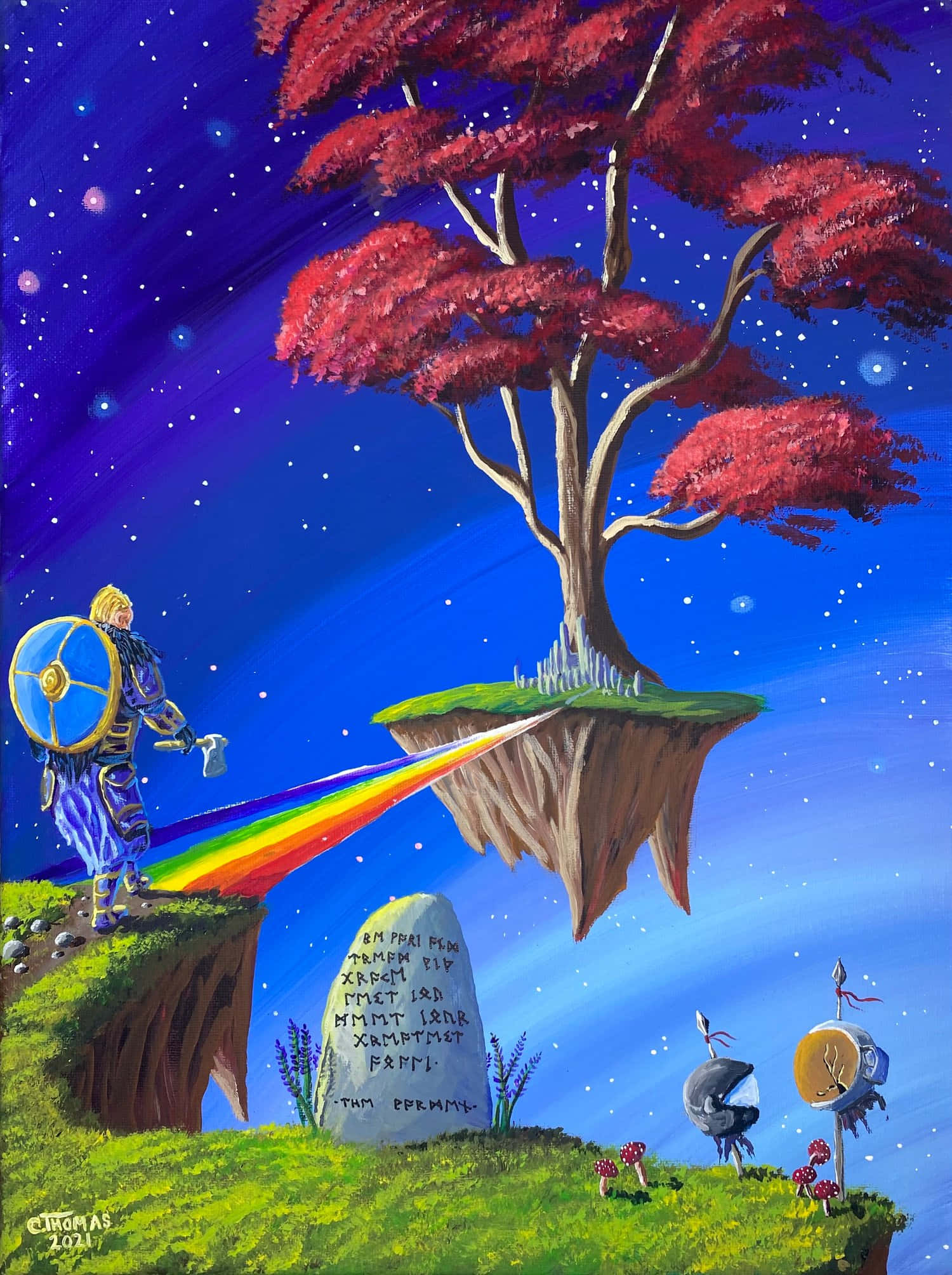 Cây cầu Bifrost huyền bí của Thần thoại Bắc Âu Hình nền
