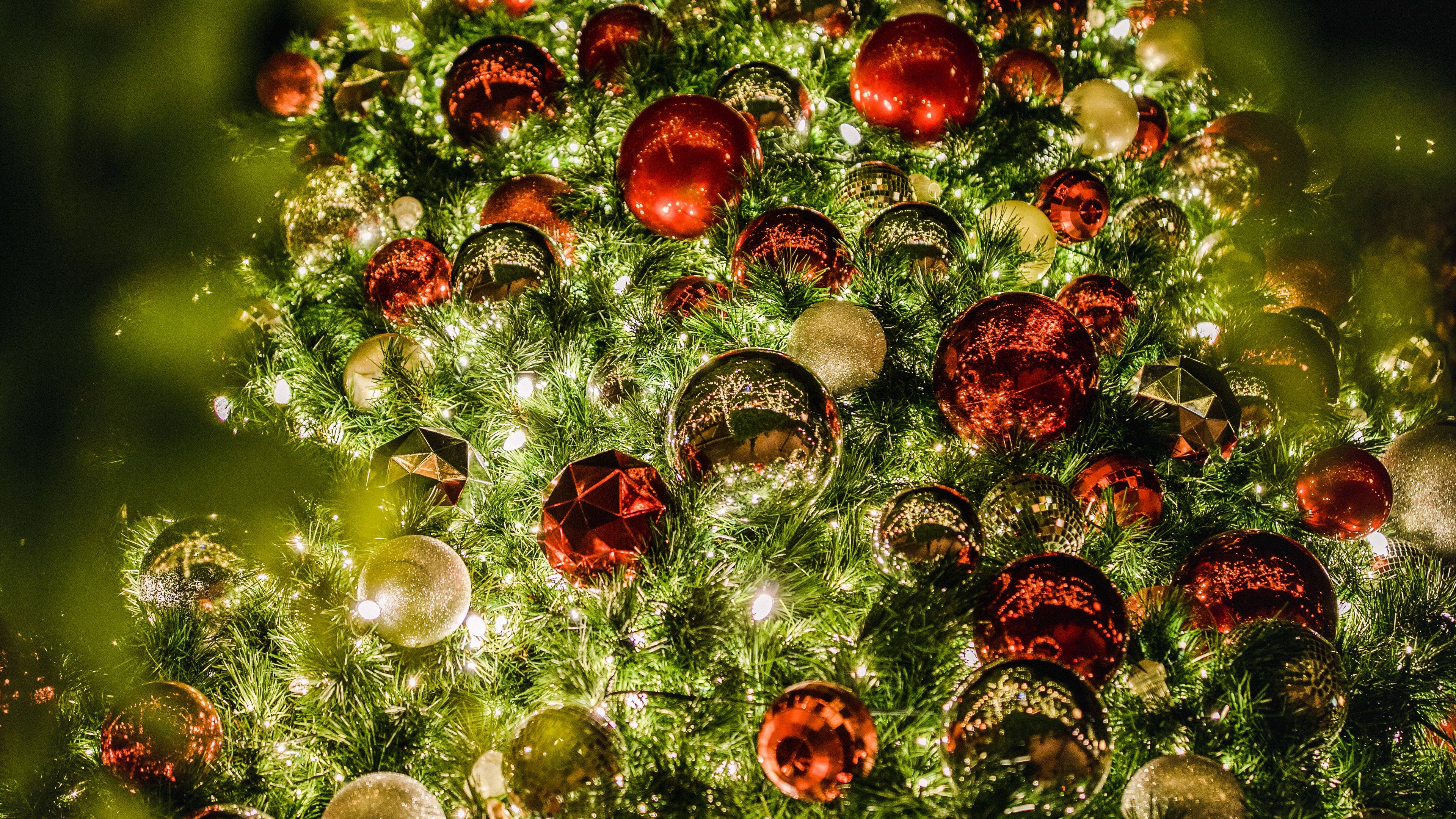 Cây thông Noel cận cảnh độc đáo cho máy tính Hình nền