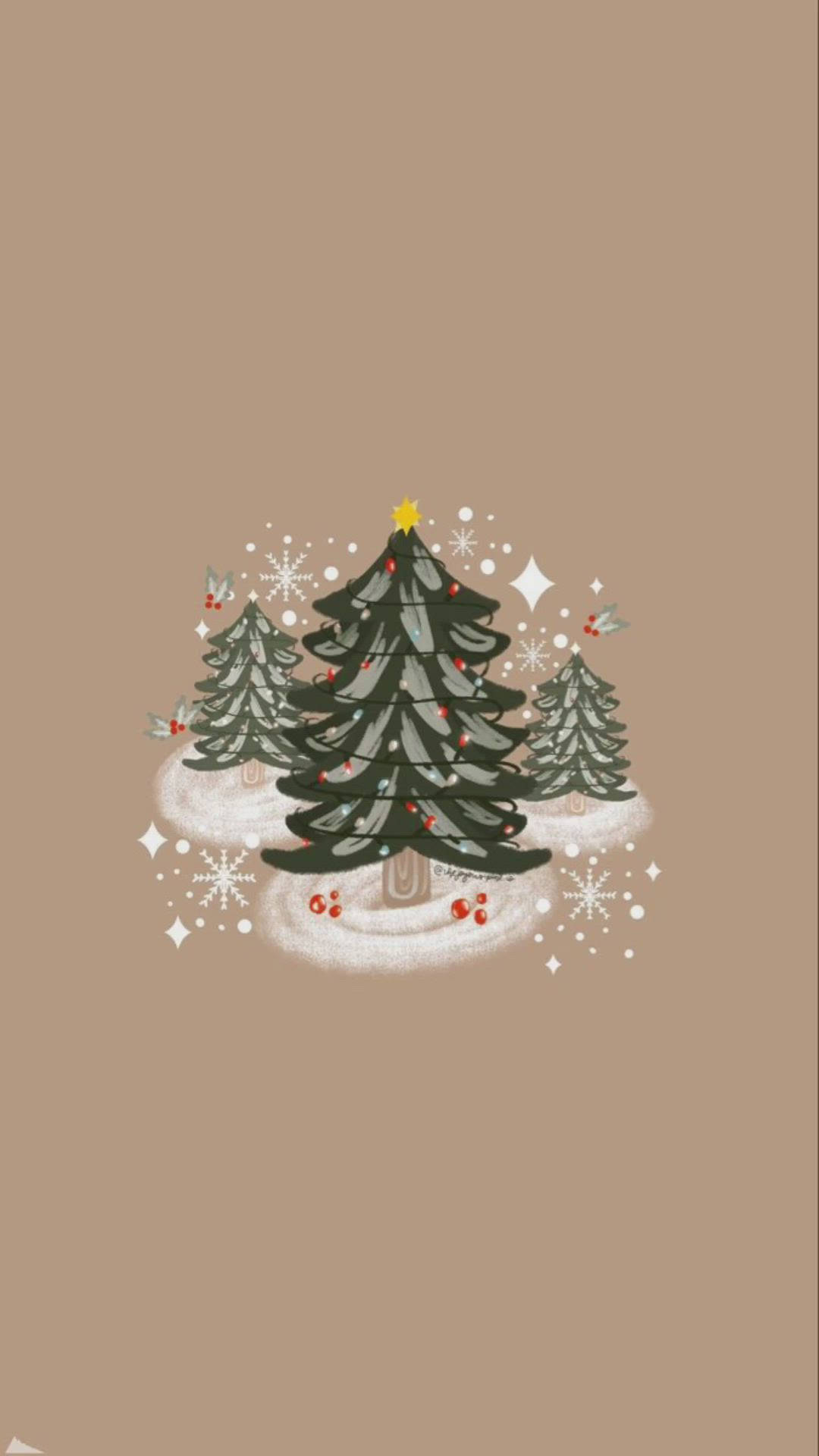 Cây thông Noel đơn giản lấp lánh Hình nền