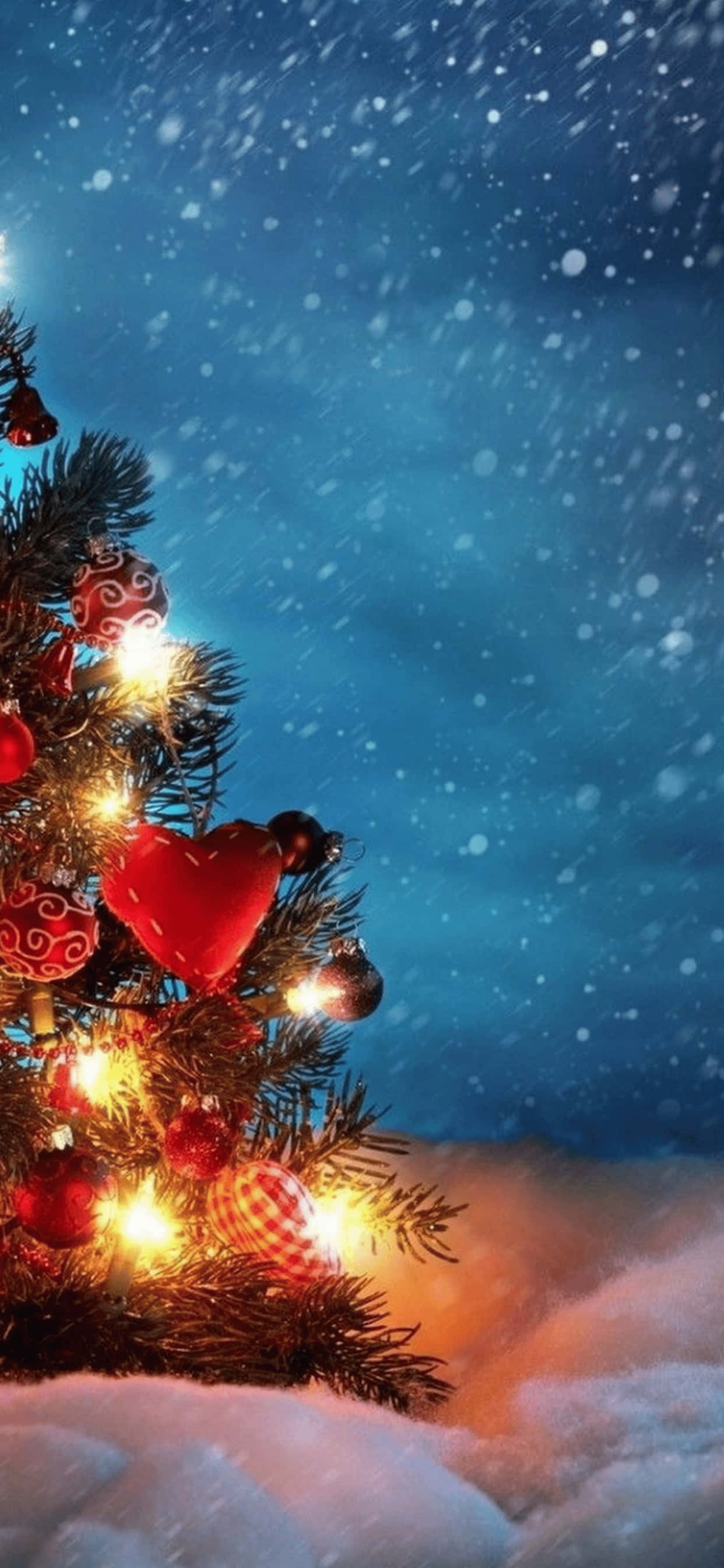 Cây Thông Noel iPhone XS Max Nền Mùa Đông Hình nền
