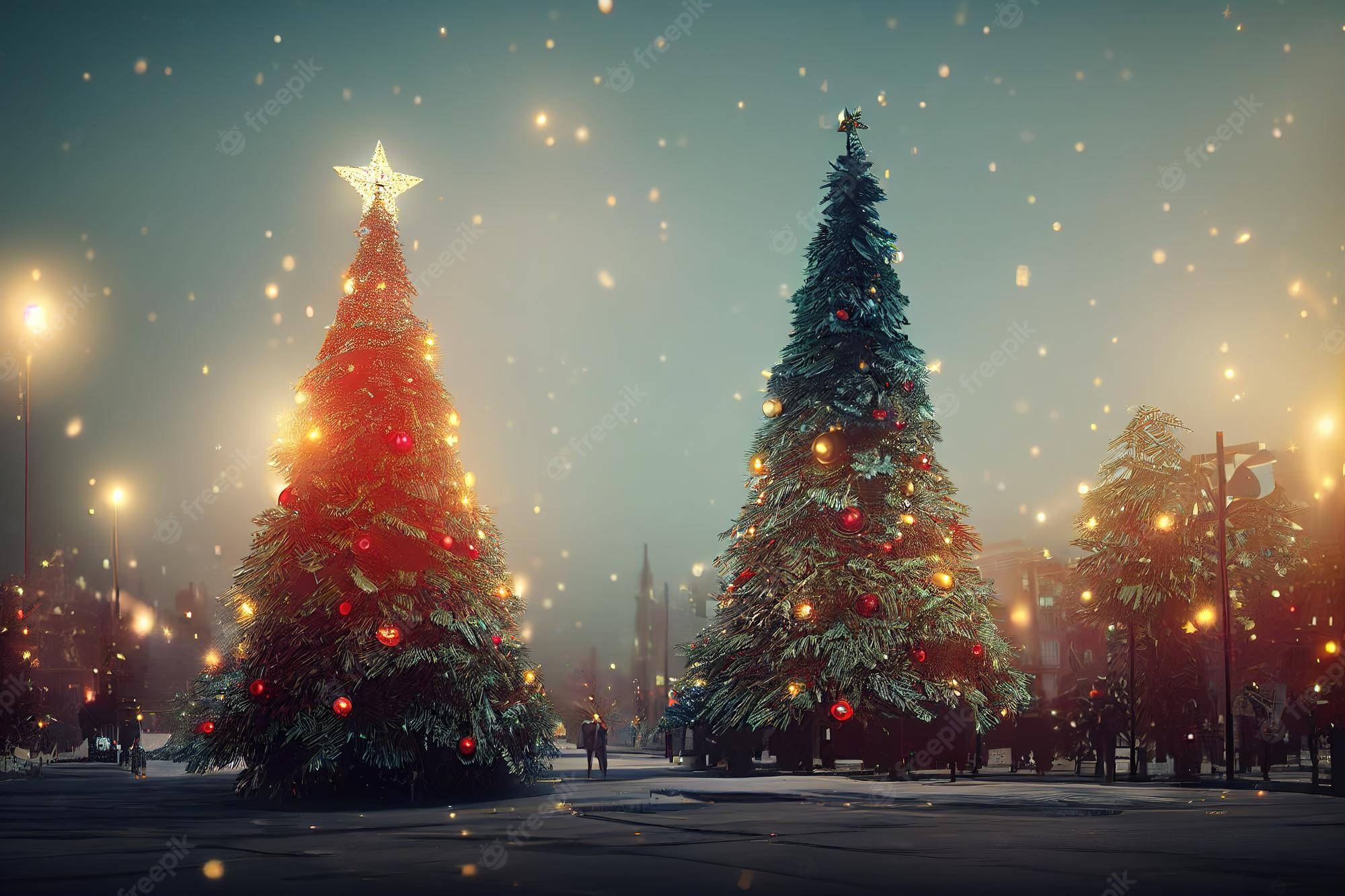 Cây thông Noel lấp lánh tuyệt đẹp cho desktop Hình nền
