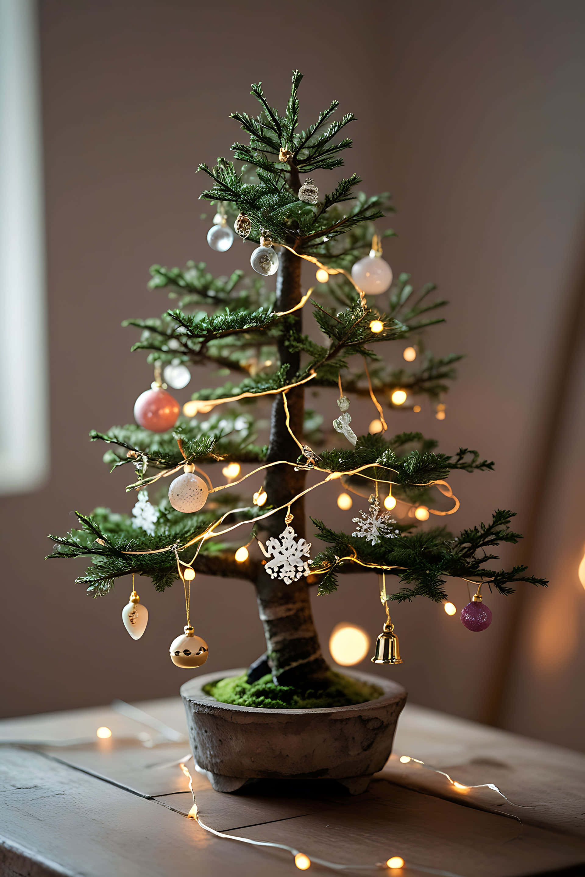Cây thông Noel mini được trang trí Hình nền