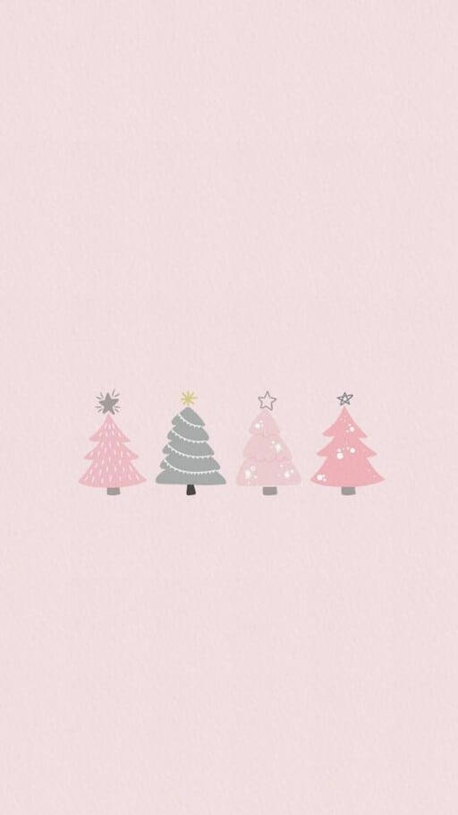 Cây thông Noel phấn màu đơn giản Hình nền