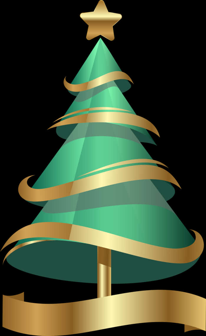 Cây thông Noel ruy băng vàng Hình nền