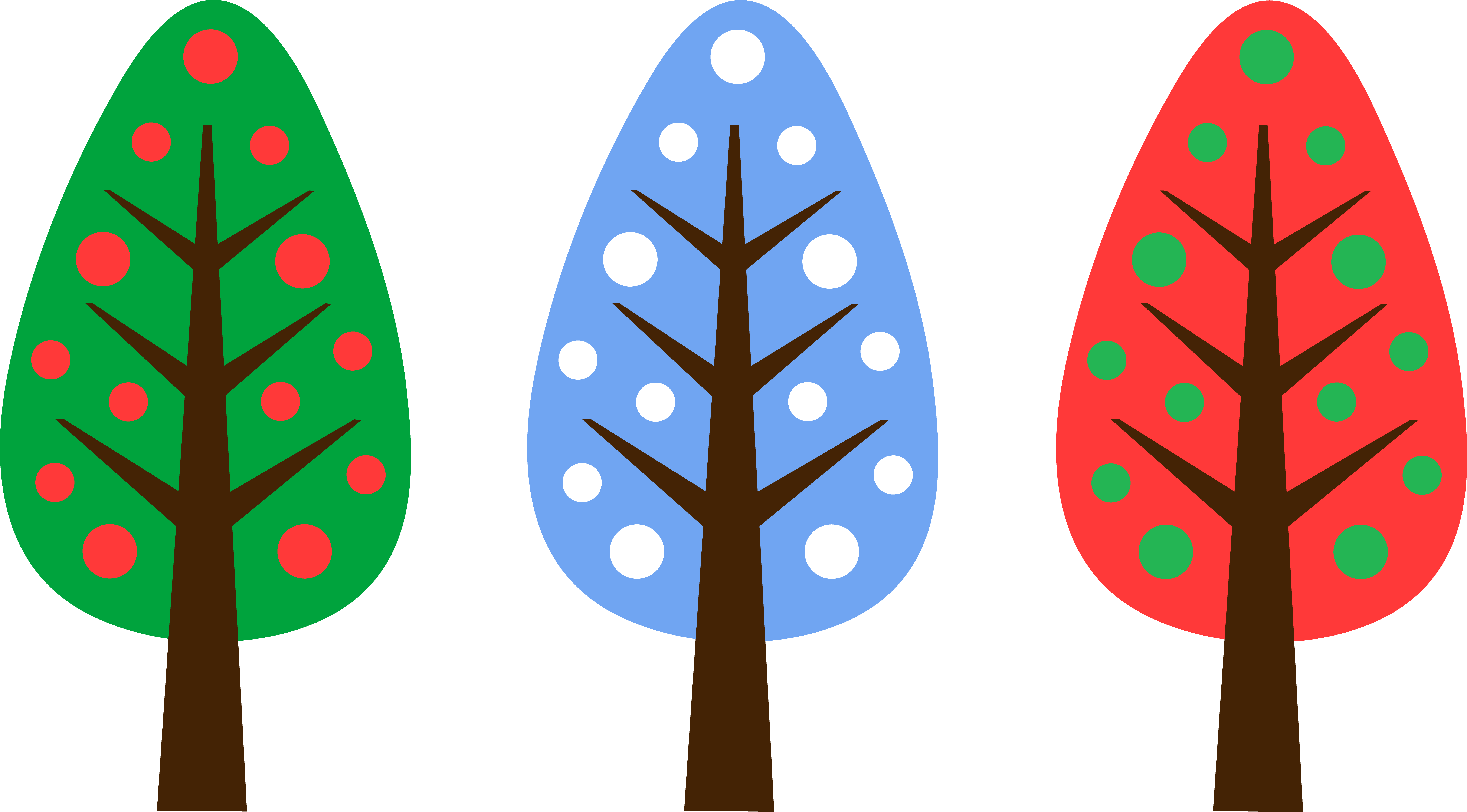 Cây thông Noel sặc sỡ dạng clipart Hình nền