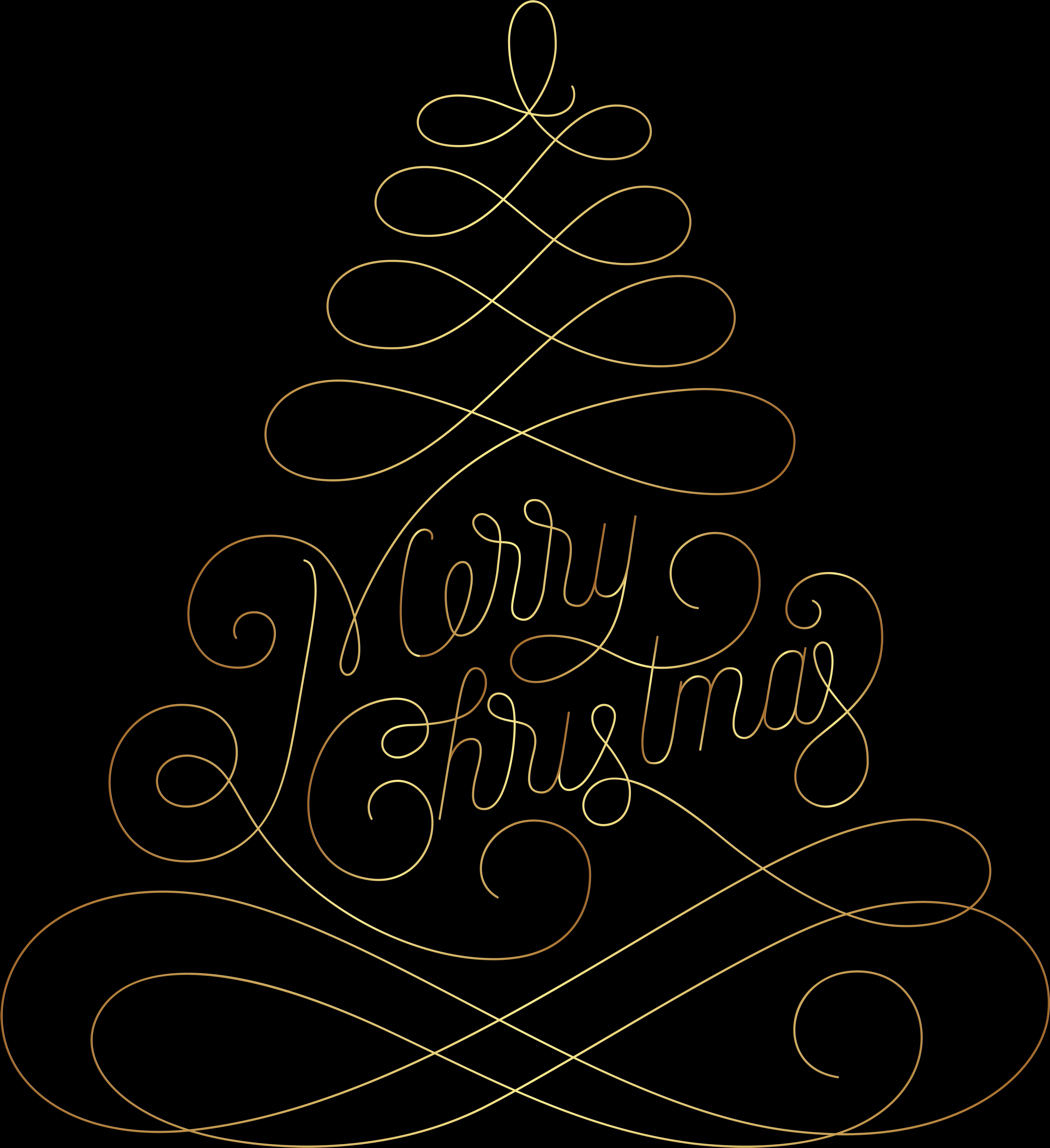 Cây thông Noel thanh lịch với nét chữ thư pháp Hình nền