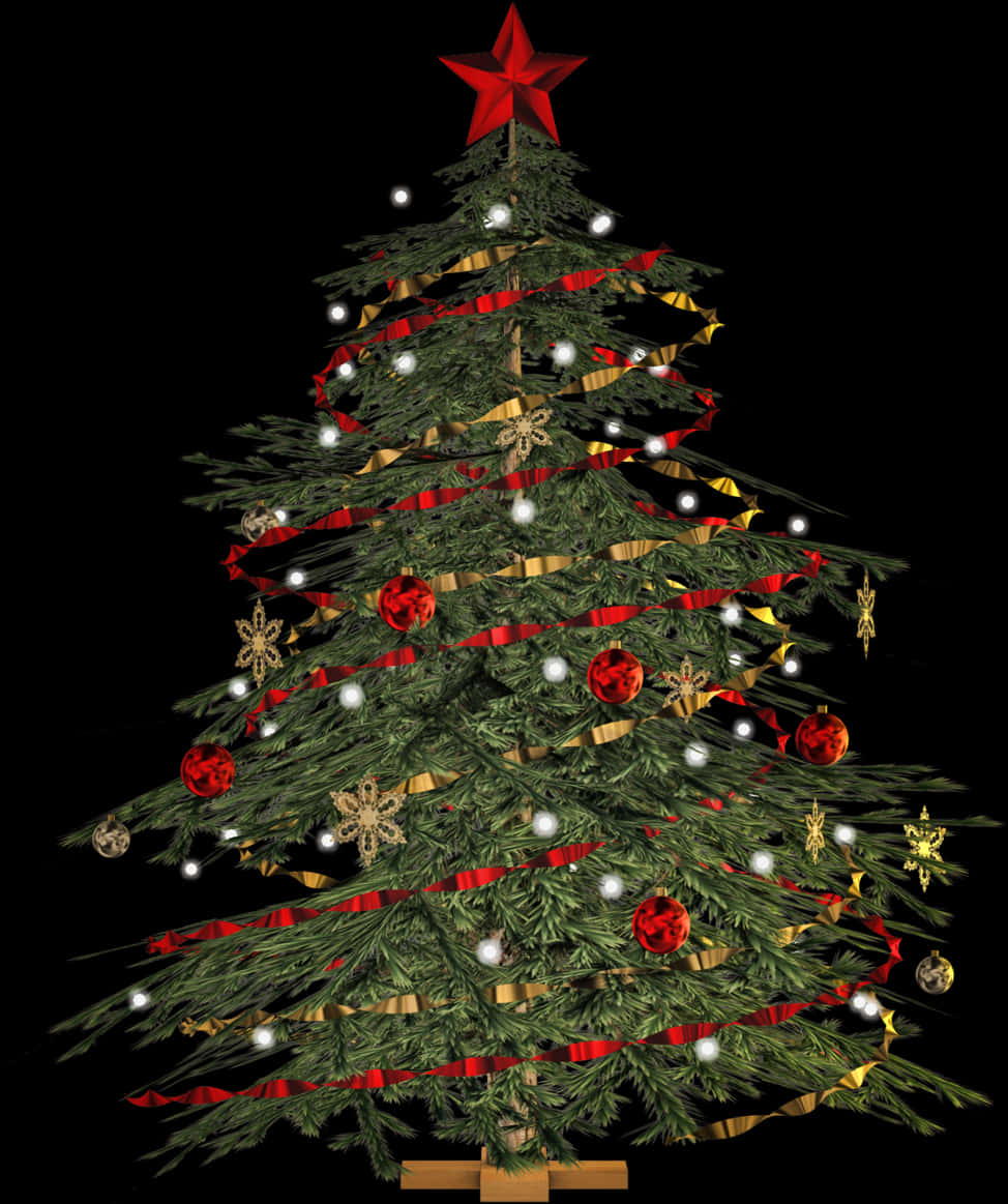 Cây thông Noel được trang trí với ngôi sao trên đỉnh Hình nền