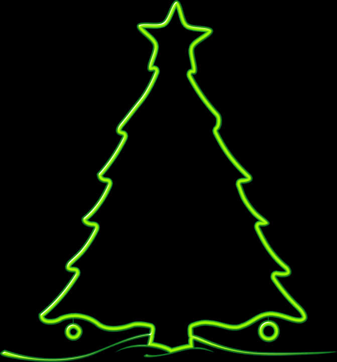 Cây Thông Noel Viền Neon Hình nền