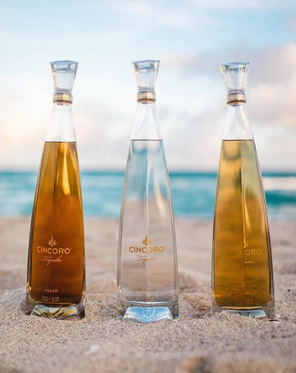 Chai Cincoro Tequila Trên Bãi Biển Hình nền