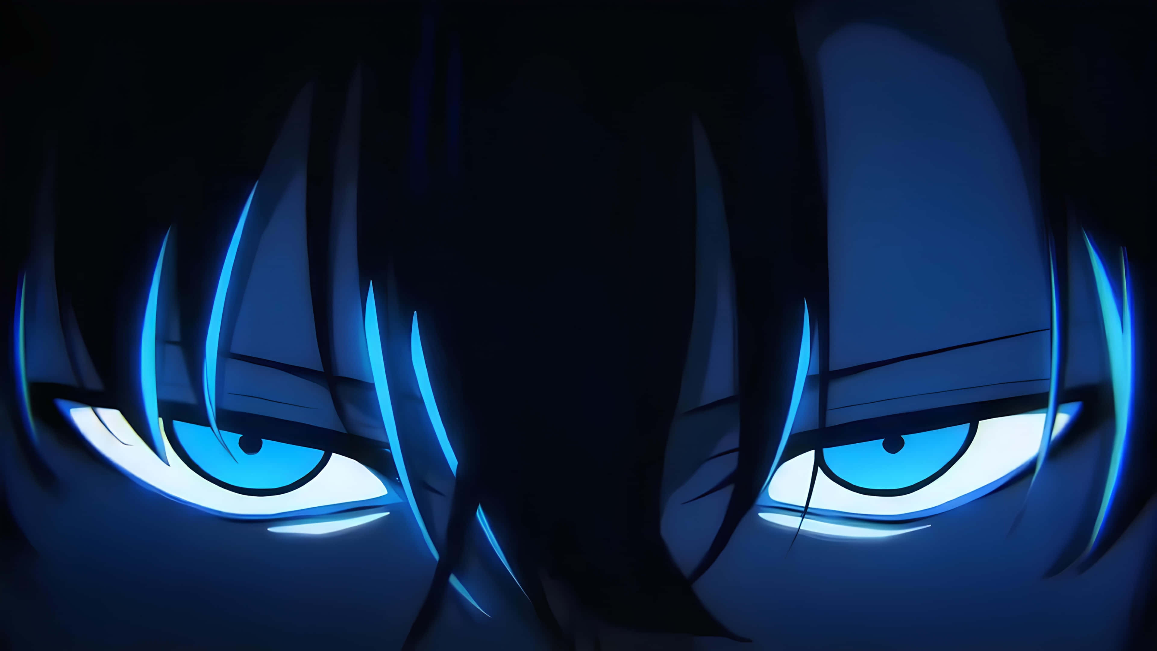 Chân dung cận cảnh chàng trai anime mắt xanh Hình nền