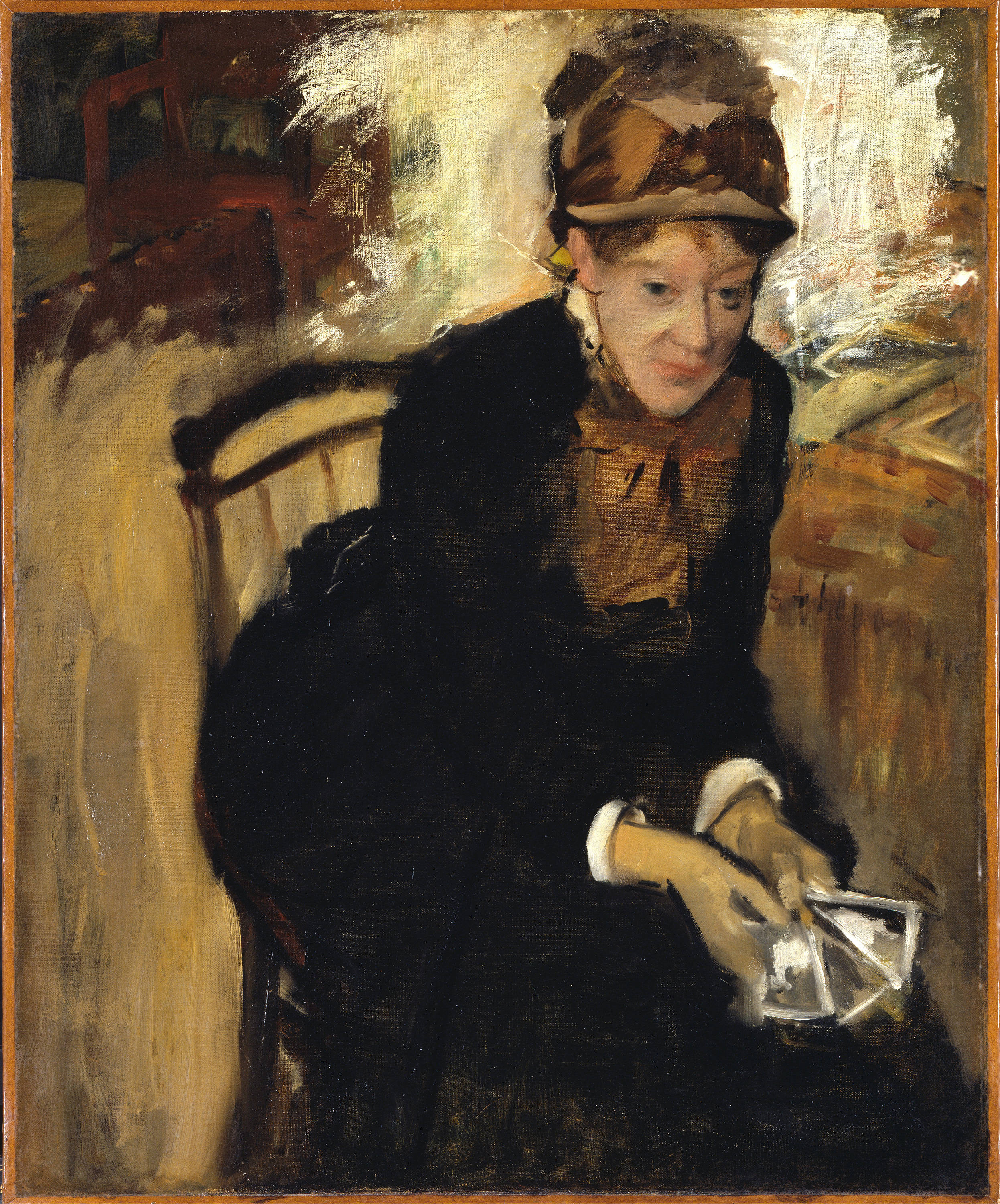 Chân dung Mary Casatt của Edgar Degas Hình nền