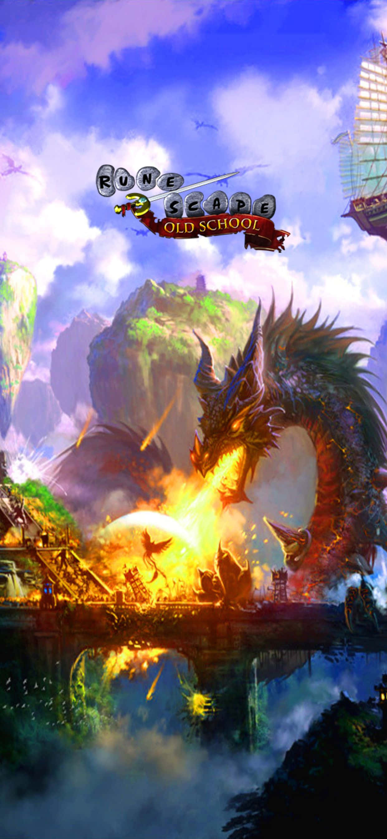Chân dung Rồng iPhone XS Max Runescape Oldschool Nền Hình nền