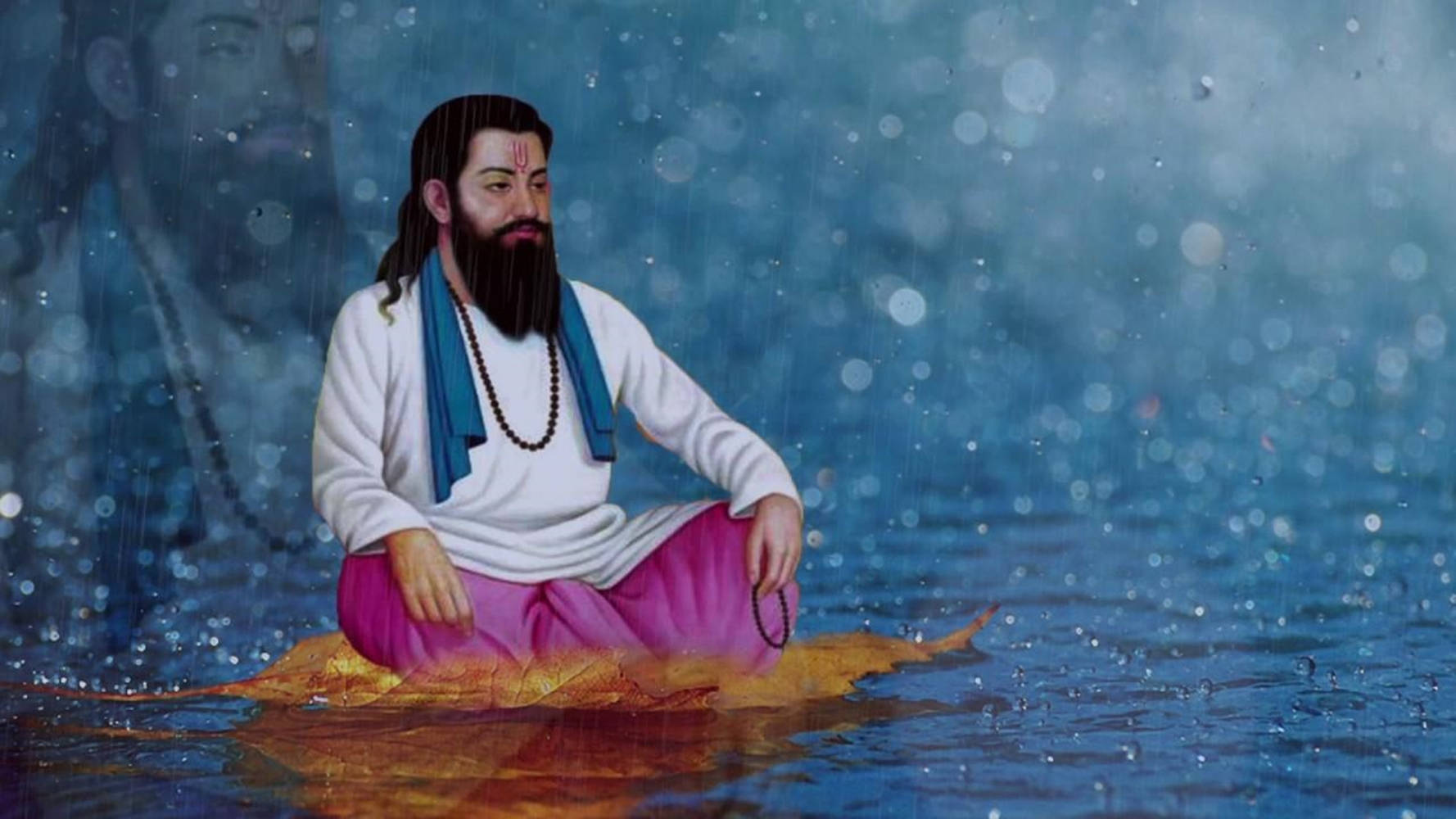 Chân Dung Thanh Thản Của Guru Ravidass, Vị Thánh Của Phong Trào Bhakti Hình nền