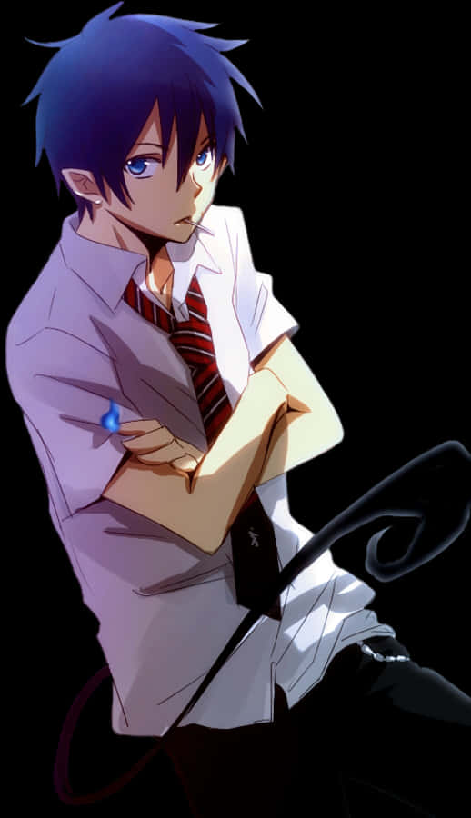 Chàng trai anime tóc xanh bí ẩn Hình nền