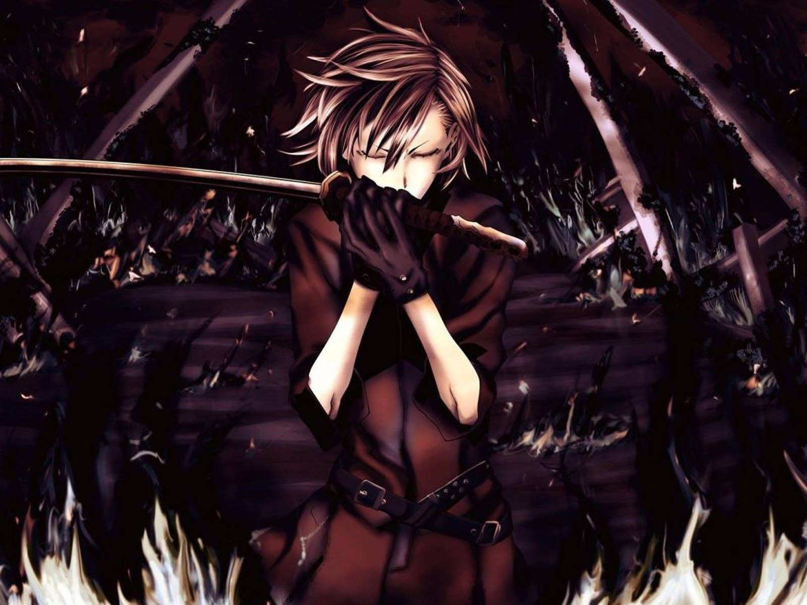 Hình nền chàng trai anime sát thủ bóng tối