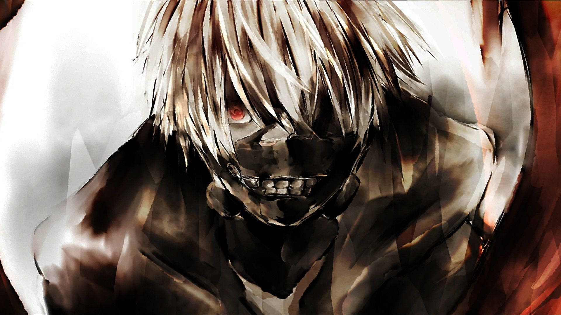 Hình nền chàng trai anime Kaneki Ken phong cách mờ ảo