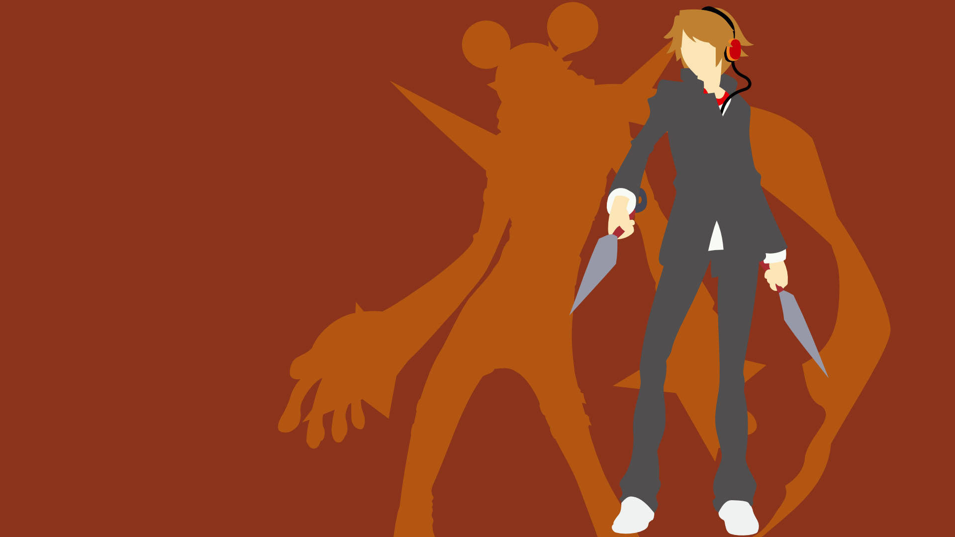 Chàng Trai Tóc Cam Anime Tối Giản Hình nền