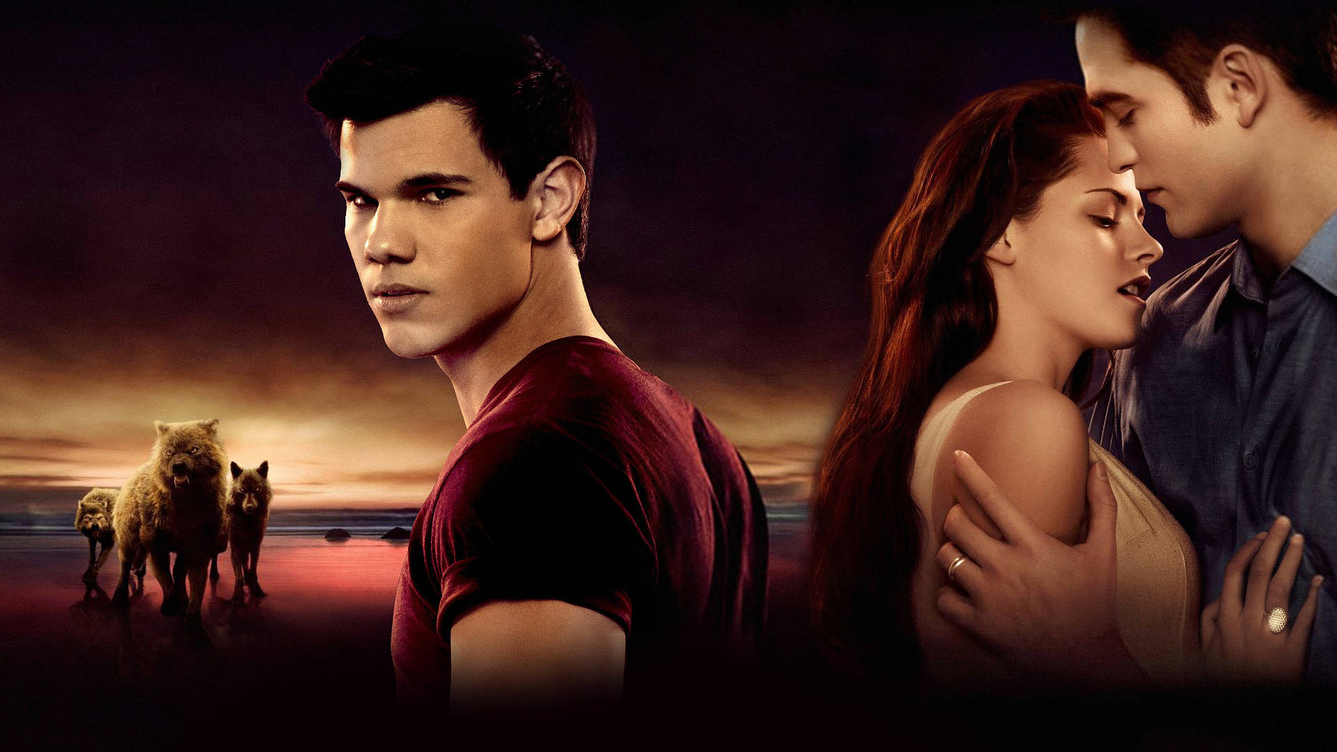 Chạng vạng: Jacob, Bella và Edward Hình nền