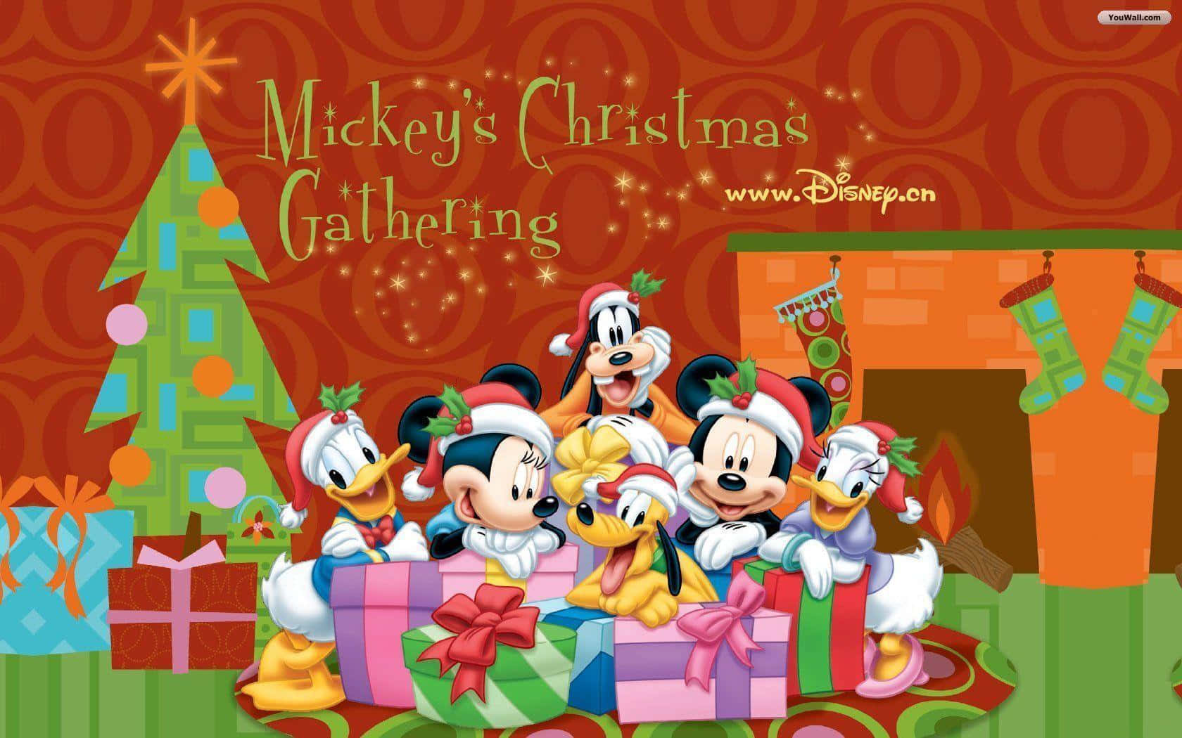 Chào mừng Giáng sinh cùng các nhân vật Disney yêu thích của bạn! Hình nền