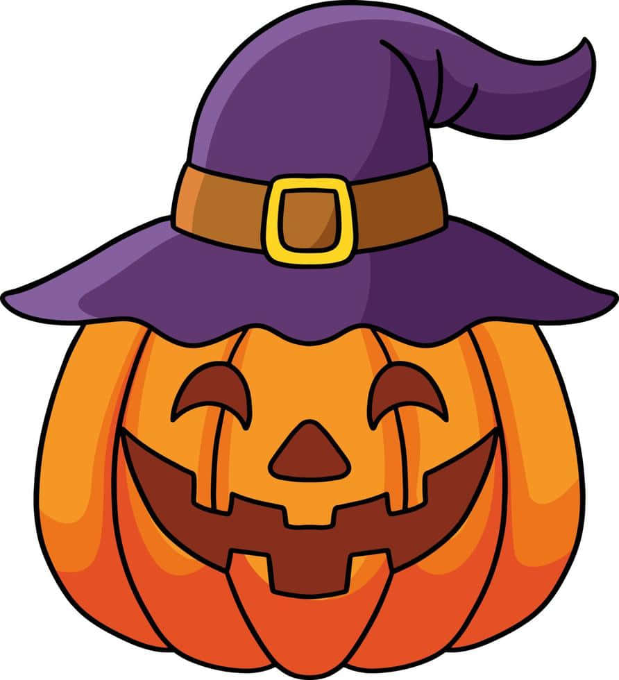 "Chào mừng Halloween với một phù thủy hoạt hình đáng yêu!" Hình nền