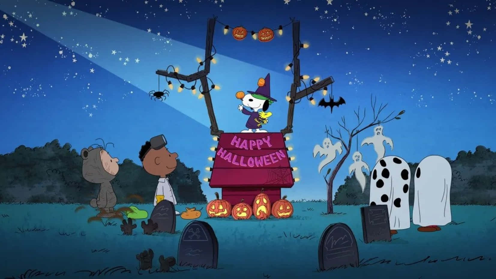 Chào mừng Halloween cùng Charlie Brown Hình nền