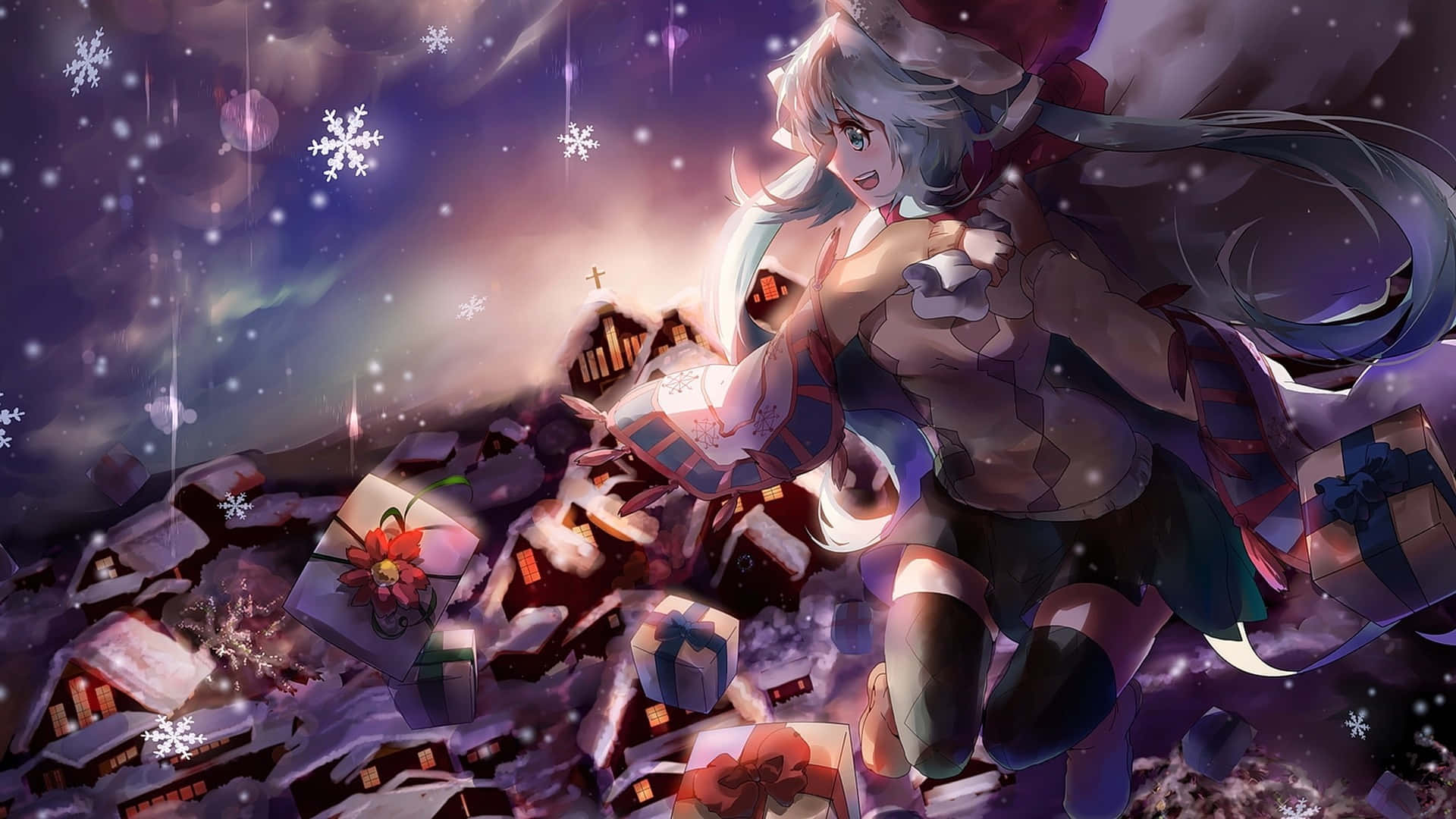 Chào đón Giáng sinh cùng Anime Hình nền