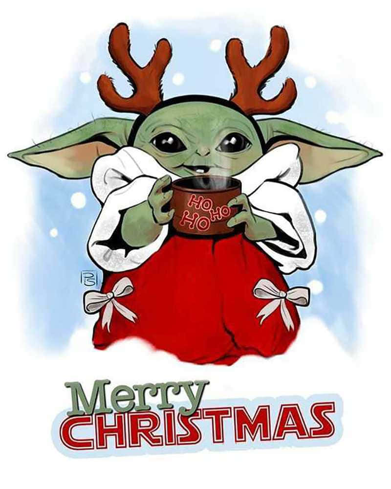 Chào đón Giáng sinh cùng Baby Yoda Hình nền