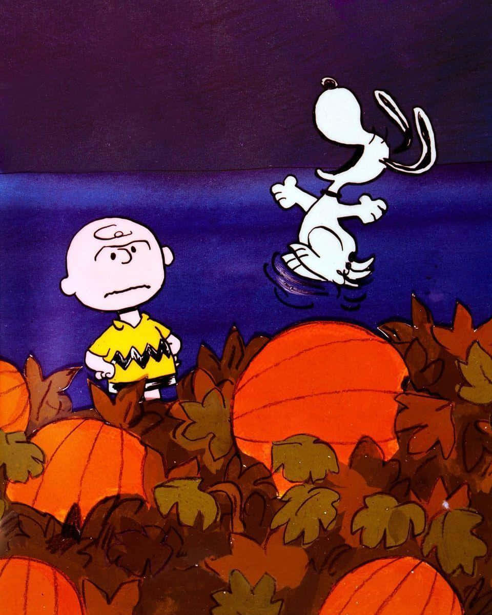 Charlie Brown và Peanuts trong vườn bí ngô Hình nền
