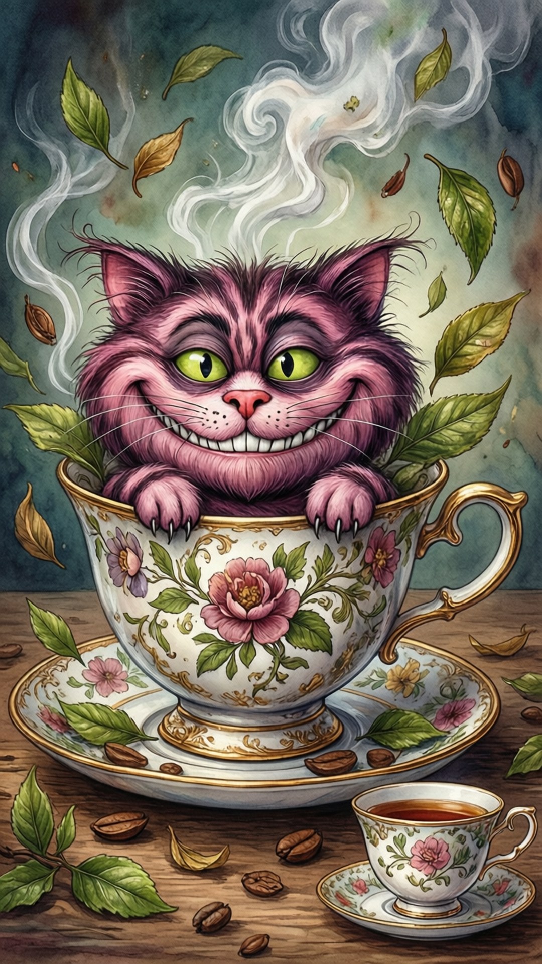 Cheshire trong Tách Trà Hình nền