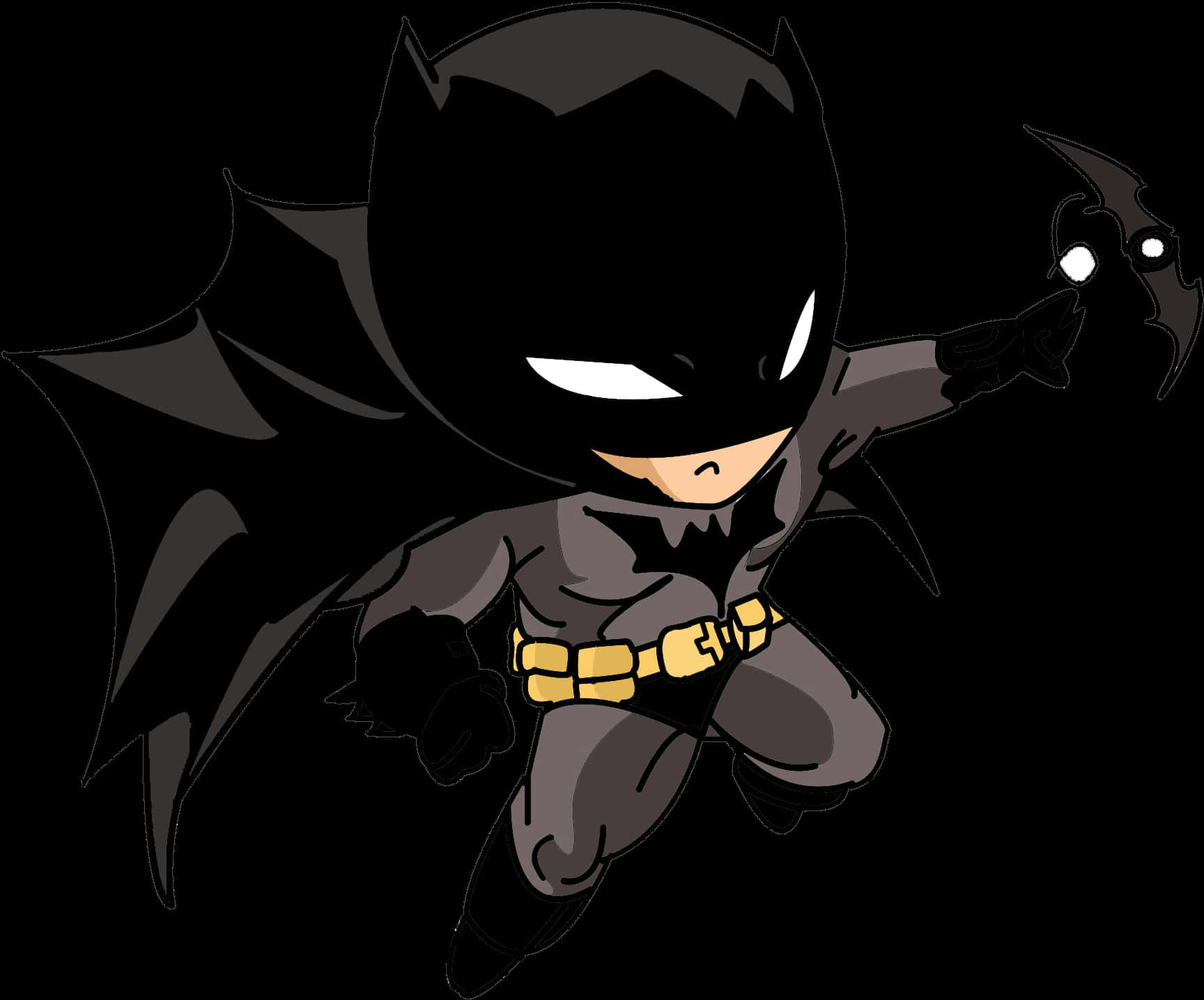 Chibi Batman Tạo Dáng Hành Động Hình nền