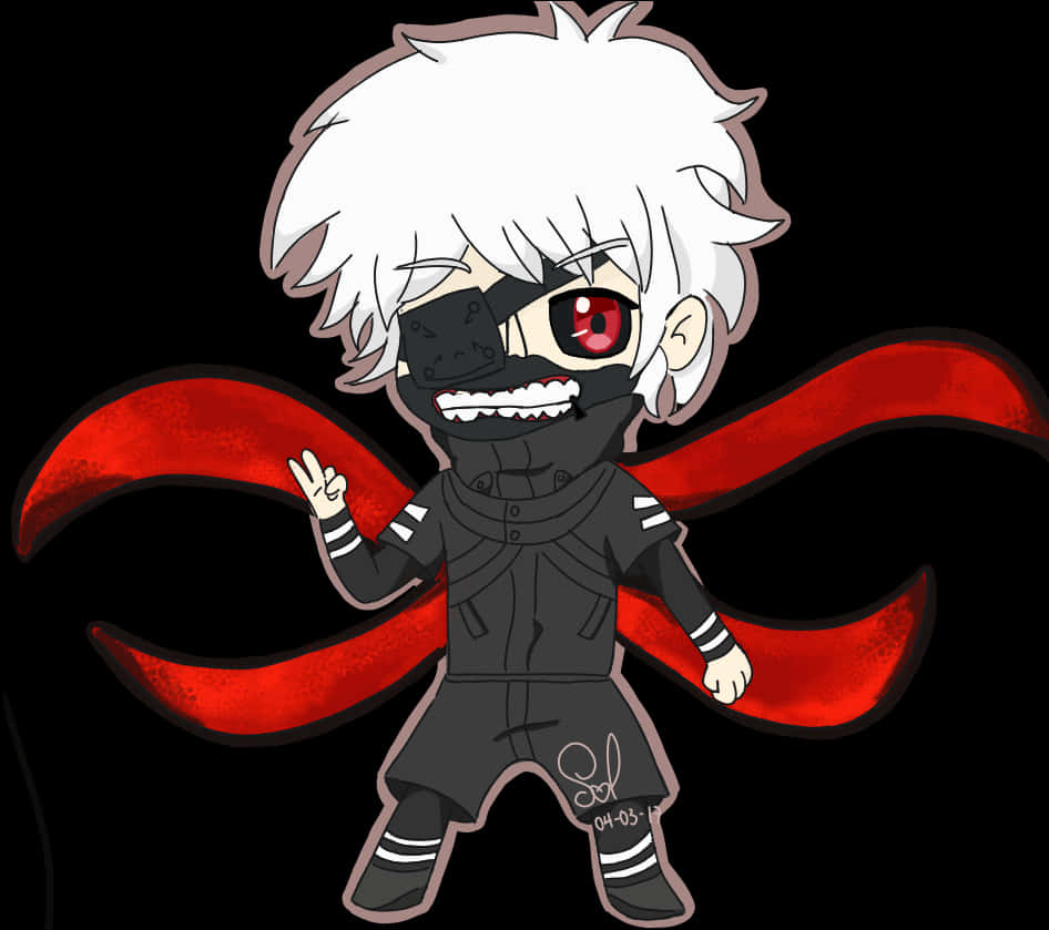Chibi Kaneki với Kagune Hình nền